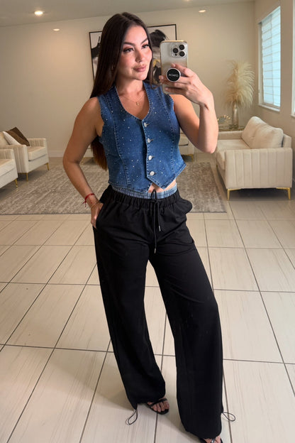 Iconic Structure Black Pants