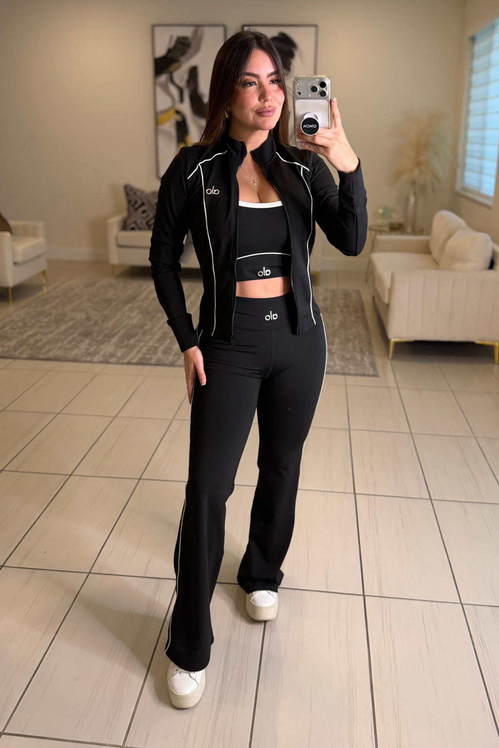 Airbrush Halo Black Pants Set