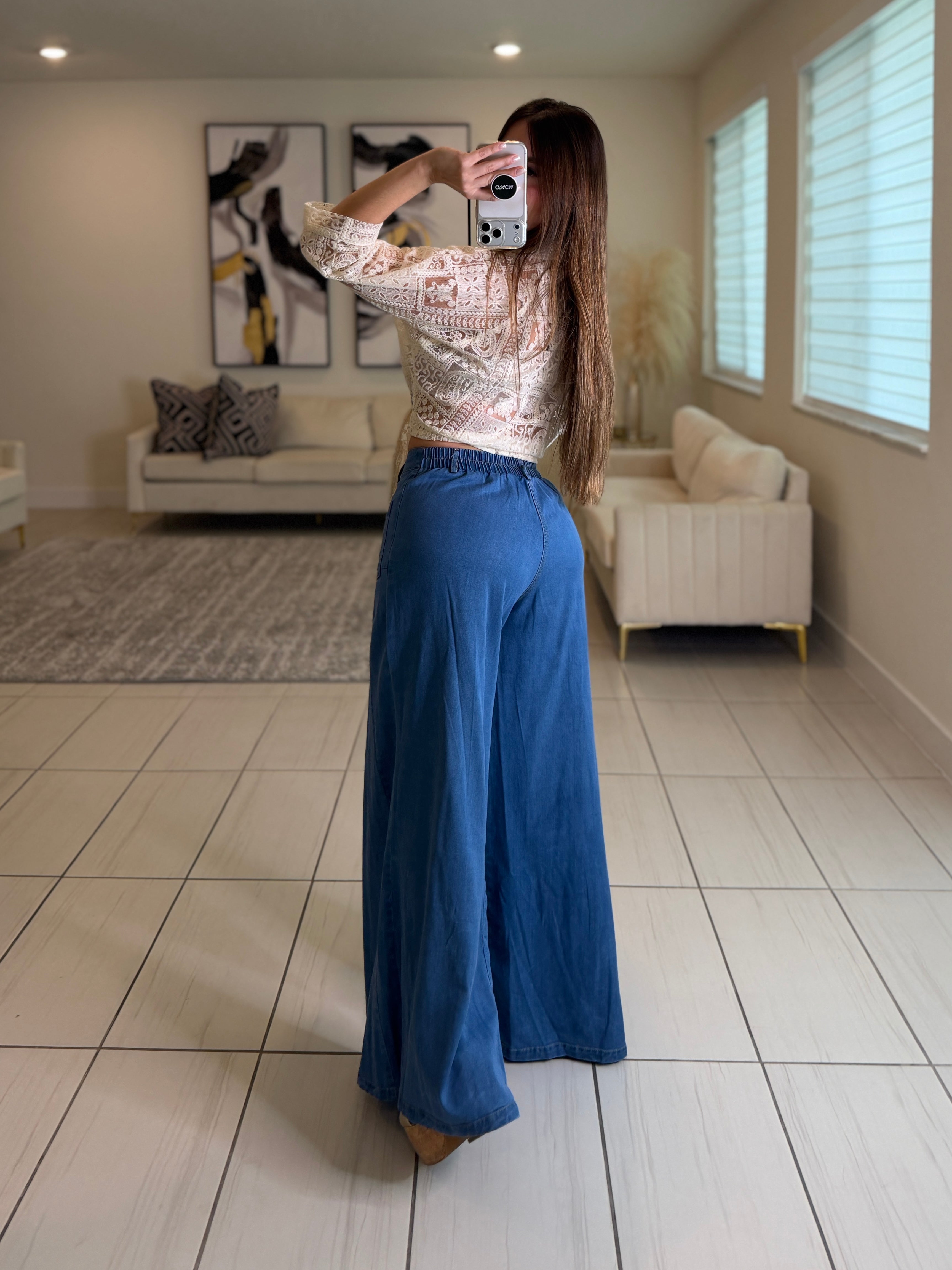 Iconic Flare Soft Denim Pants