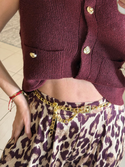 Simplicity Charm Knit Red Wine Vest