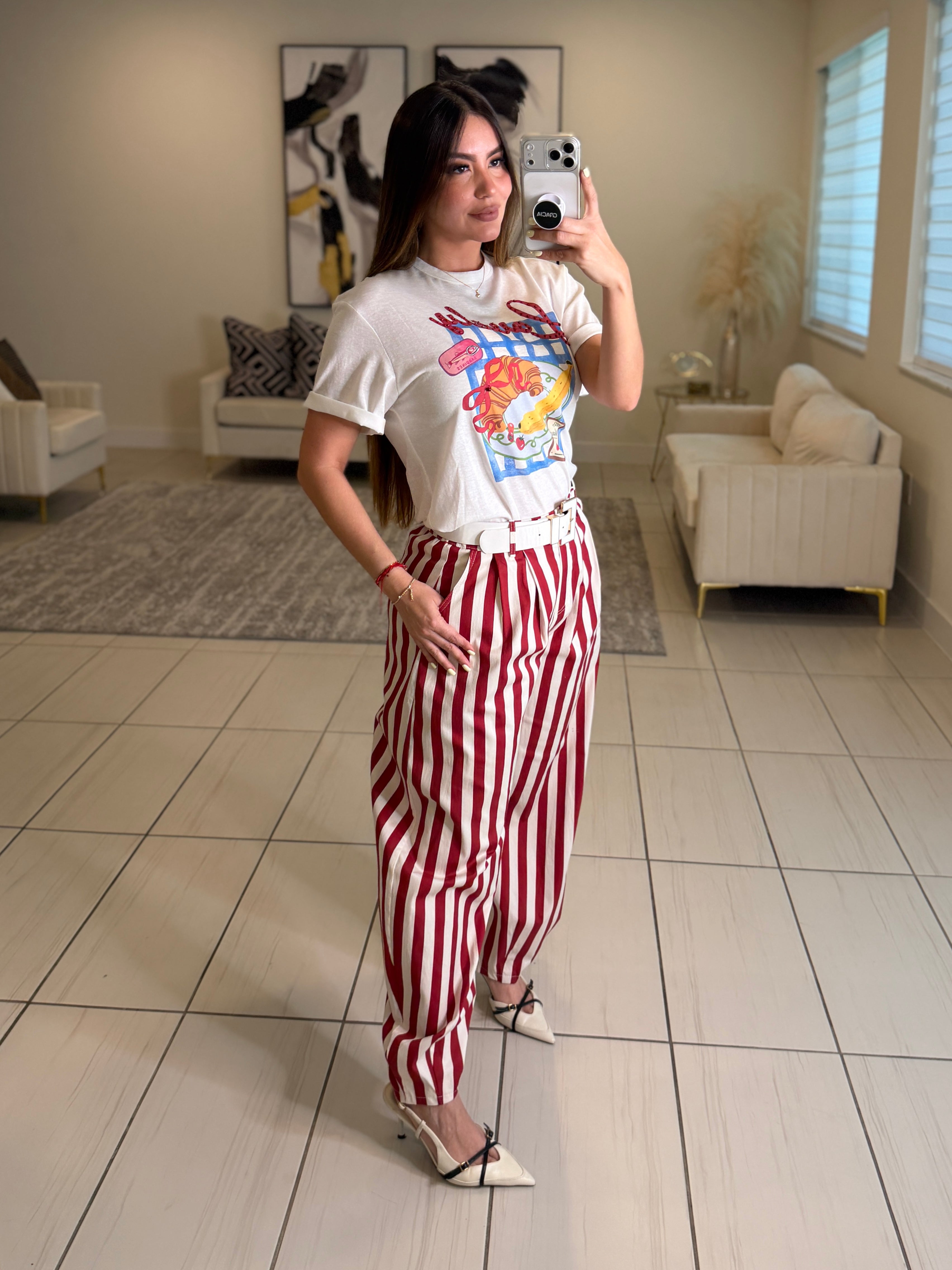 Gravity Stripes Red Pants