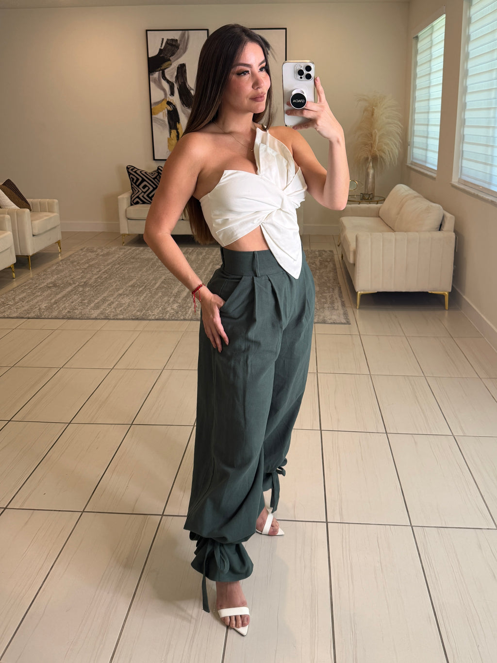 Gravity Flow Balloon Green Pants