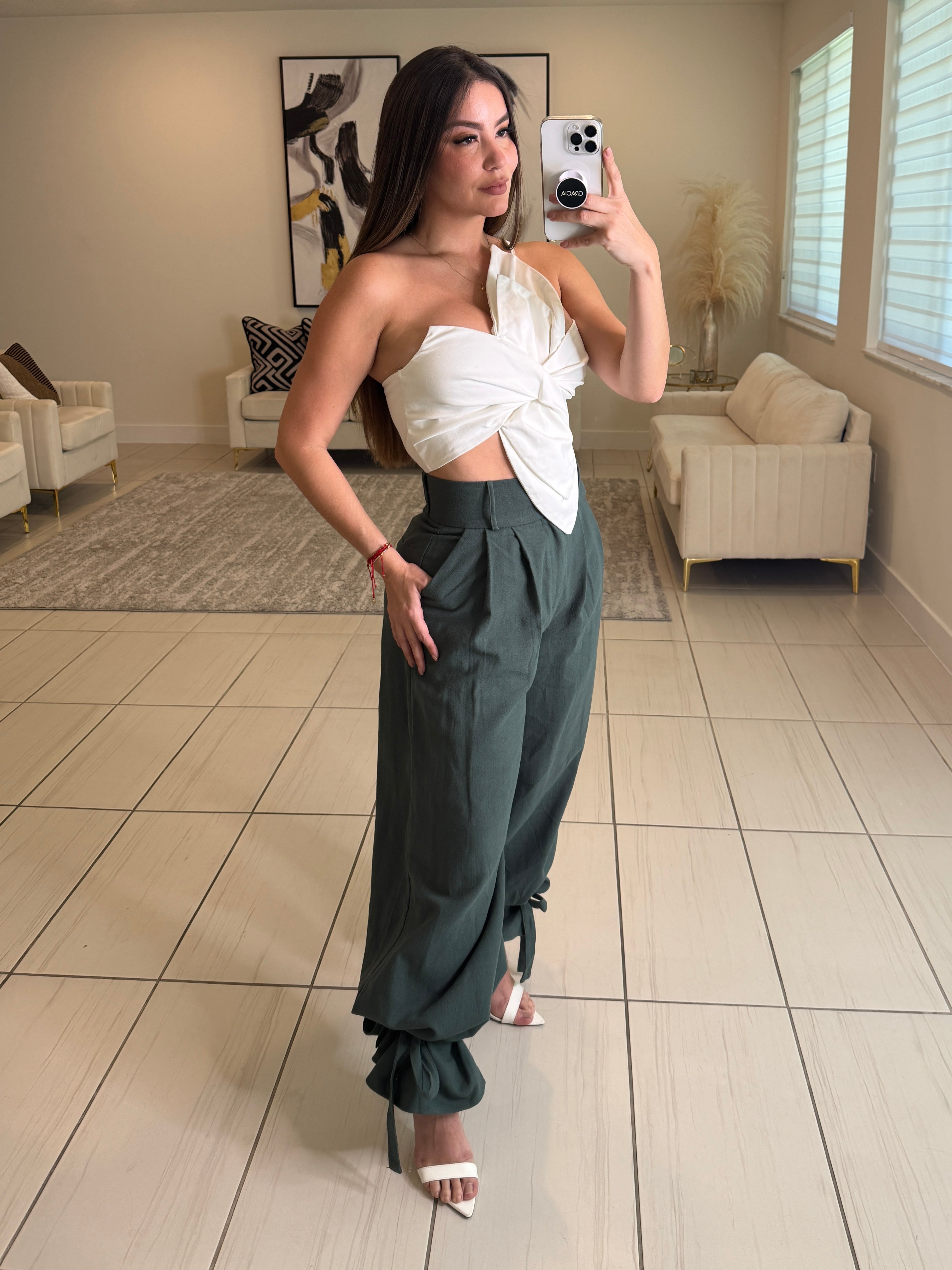 Gravity Flow Balloon Green Pants
