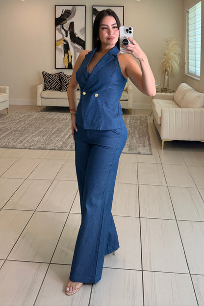 Gold Rush Denim Pant Set