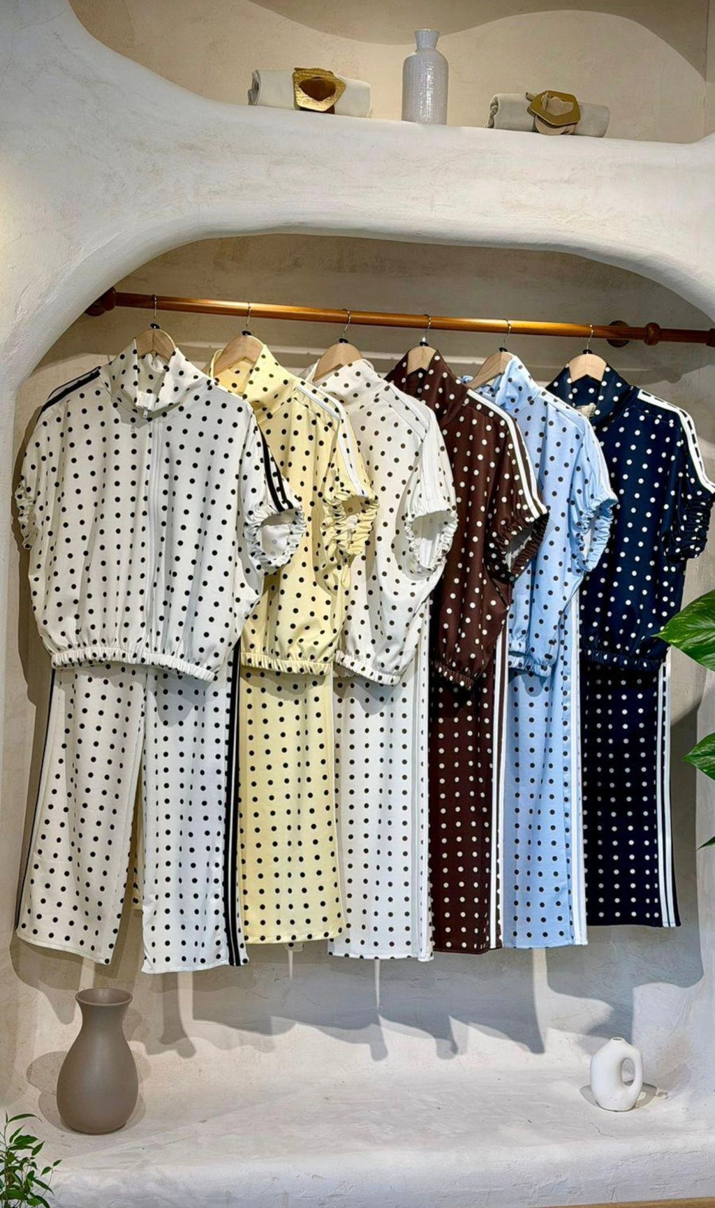 Italian Dots Navy Blue Pants Set