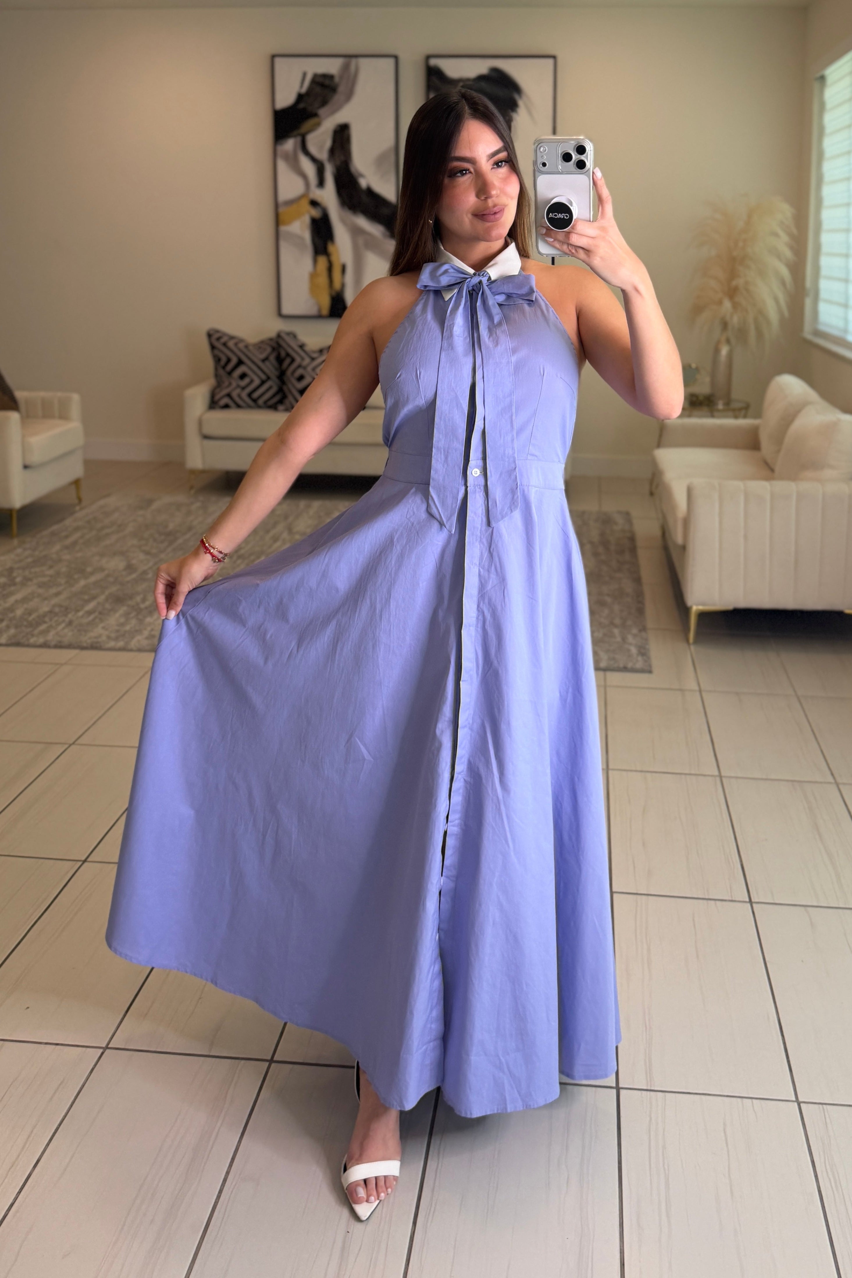 Spring Serene Blue Dress