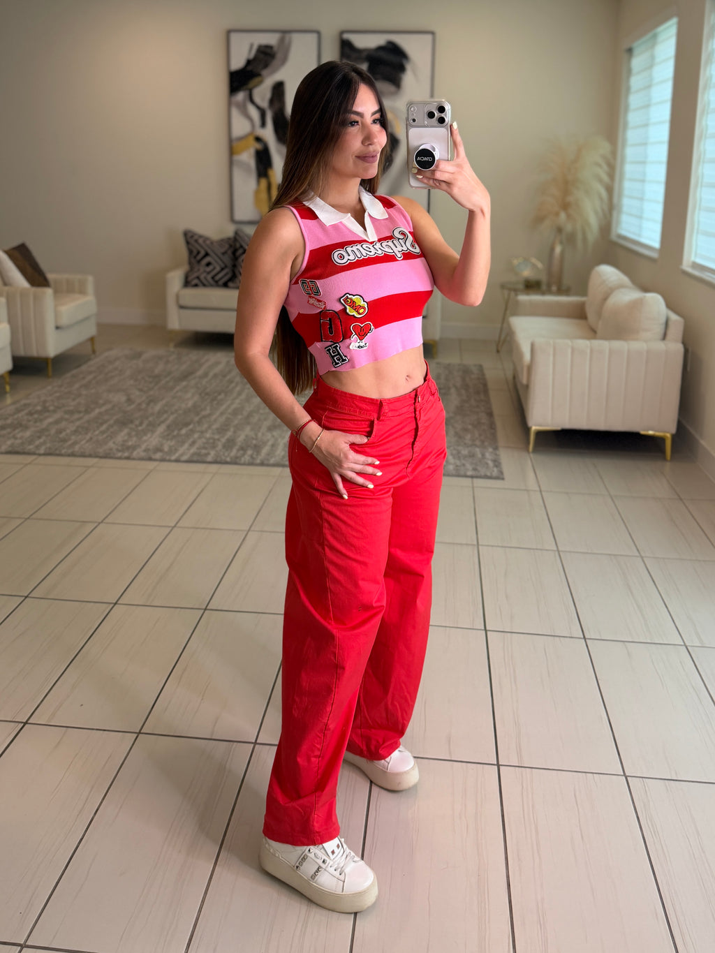 Gravity Scarf Red Barrel Pants