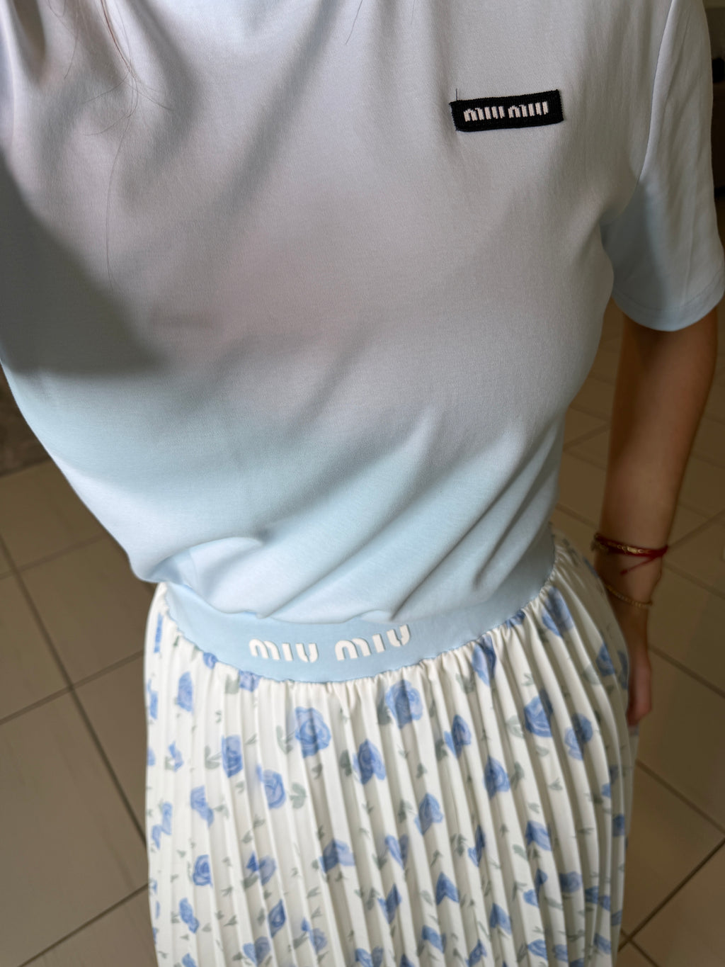 Mirage Flame Blue Skirt Set