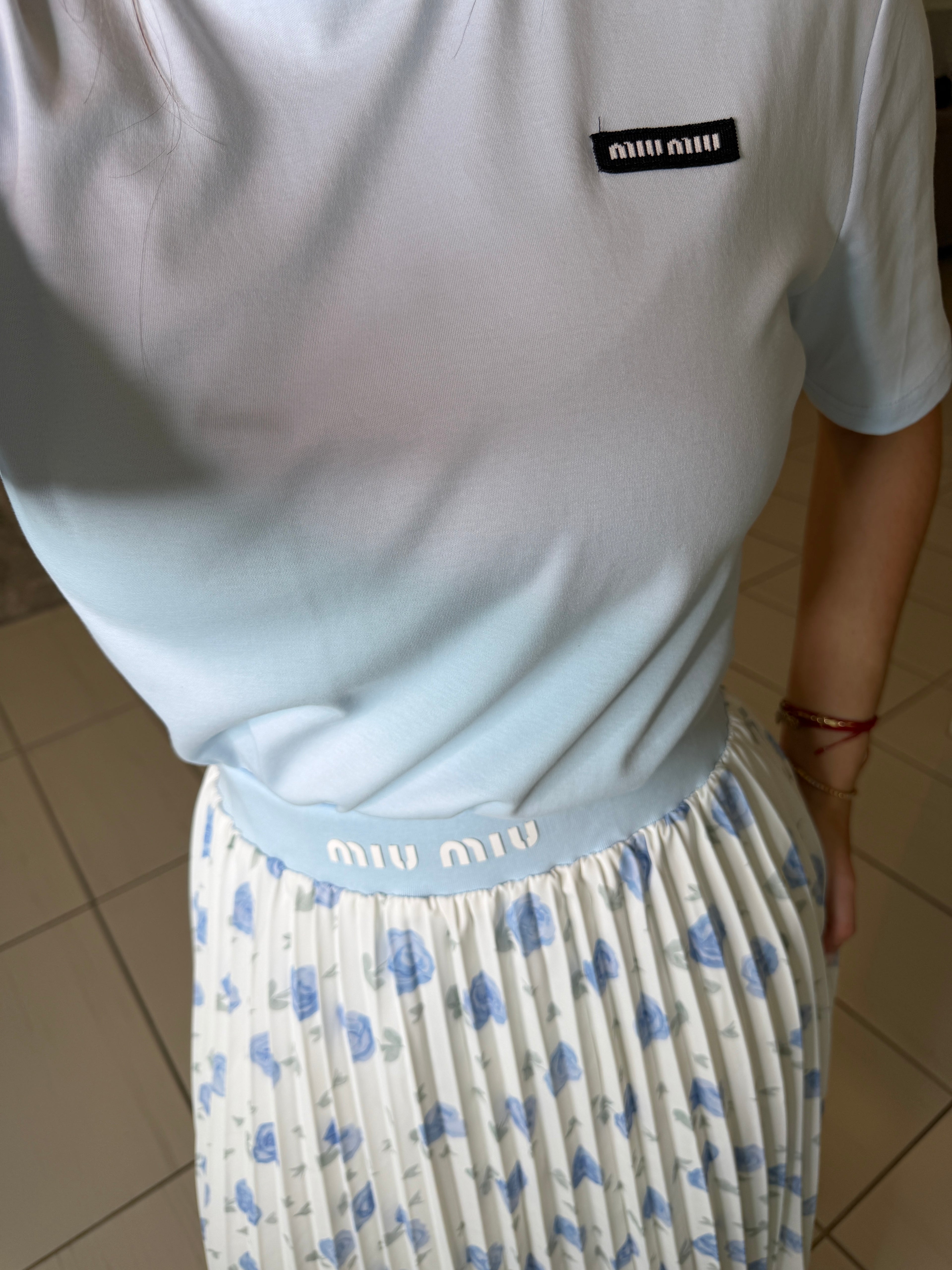 Mirage Flame Blue Skirt Set