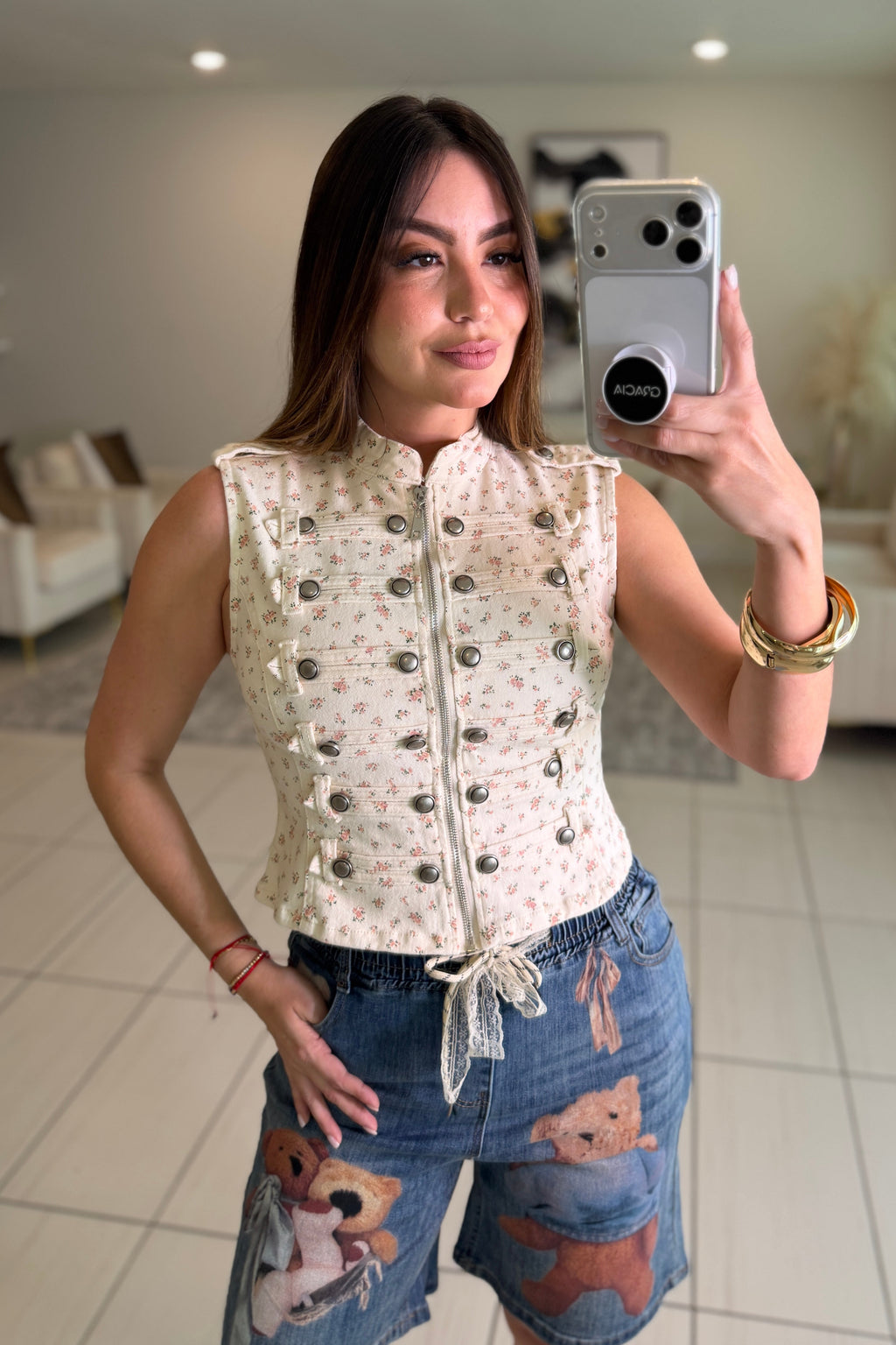 Blossom Napoleon Beige Top