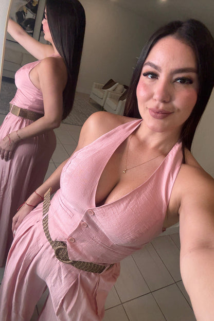 Sunkissed Soft Pink Pant Set