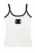 Iconic Knit White and Black Tank Top