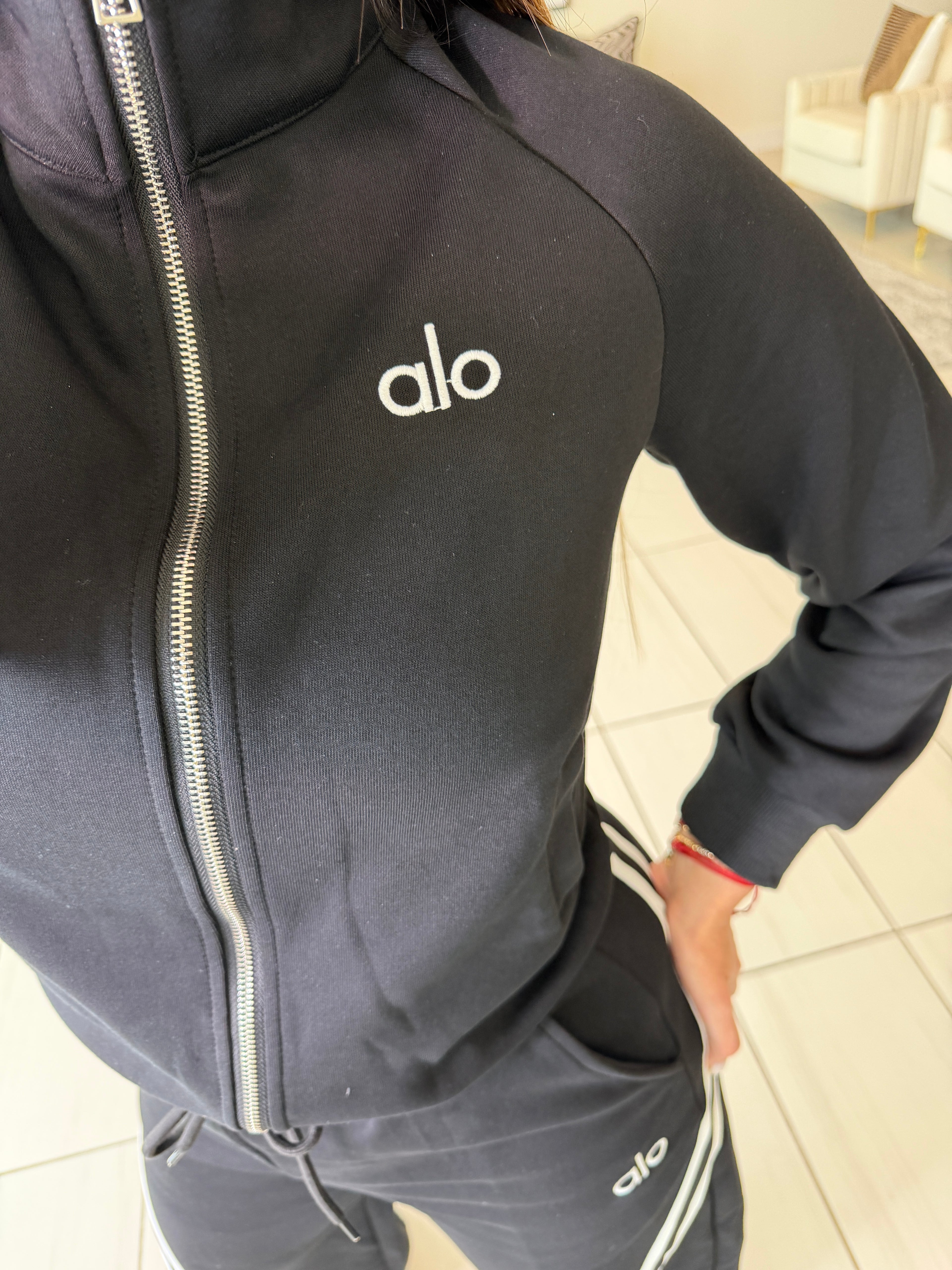 Stripes Halo Black Pant Set