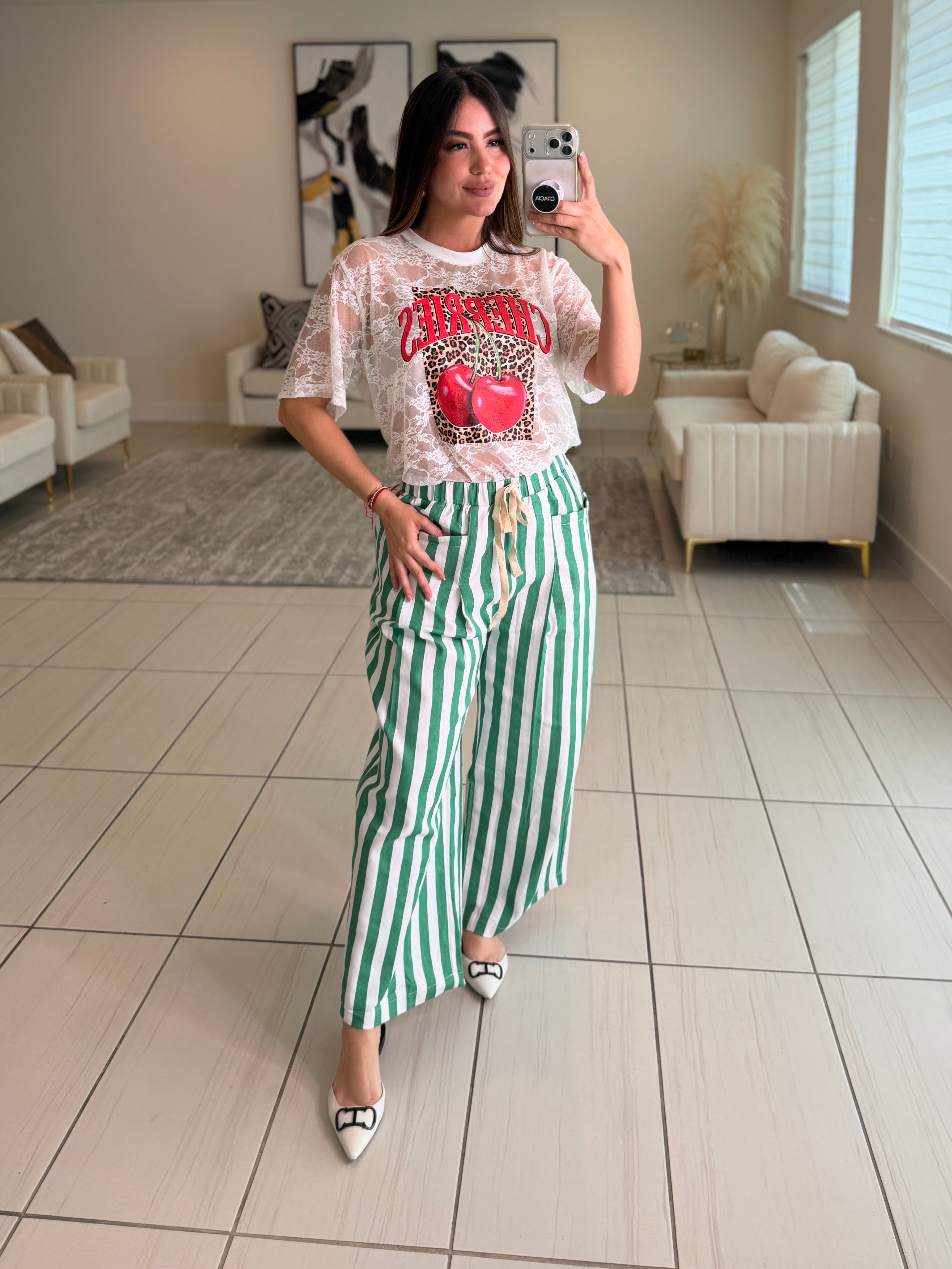 Cherries White Tshirt