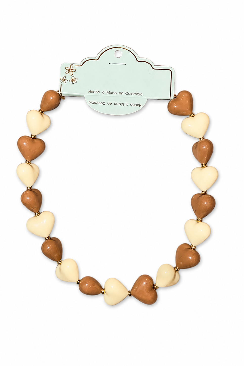 Love Pop Brown and Beige Necklace