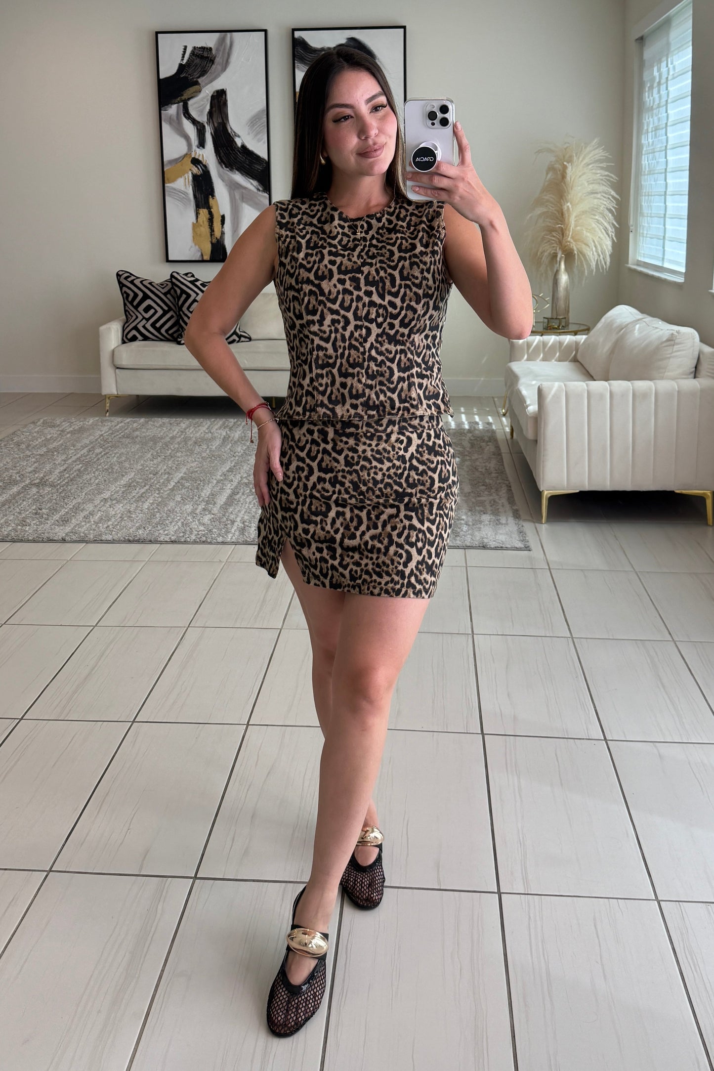 Fierce Streak Leopard Skort Set