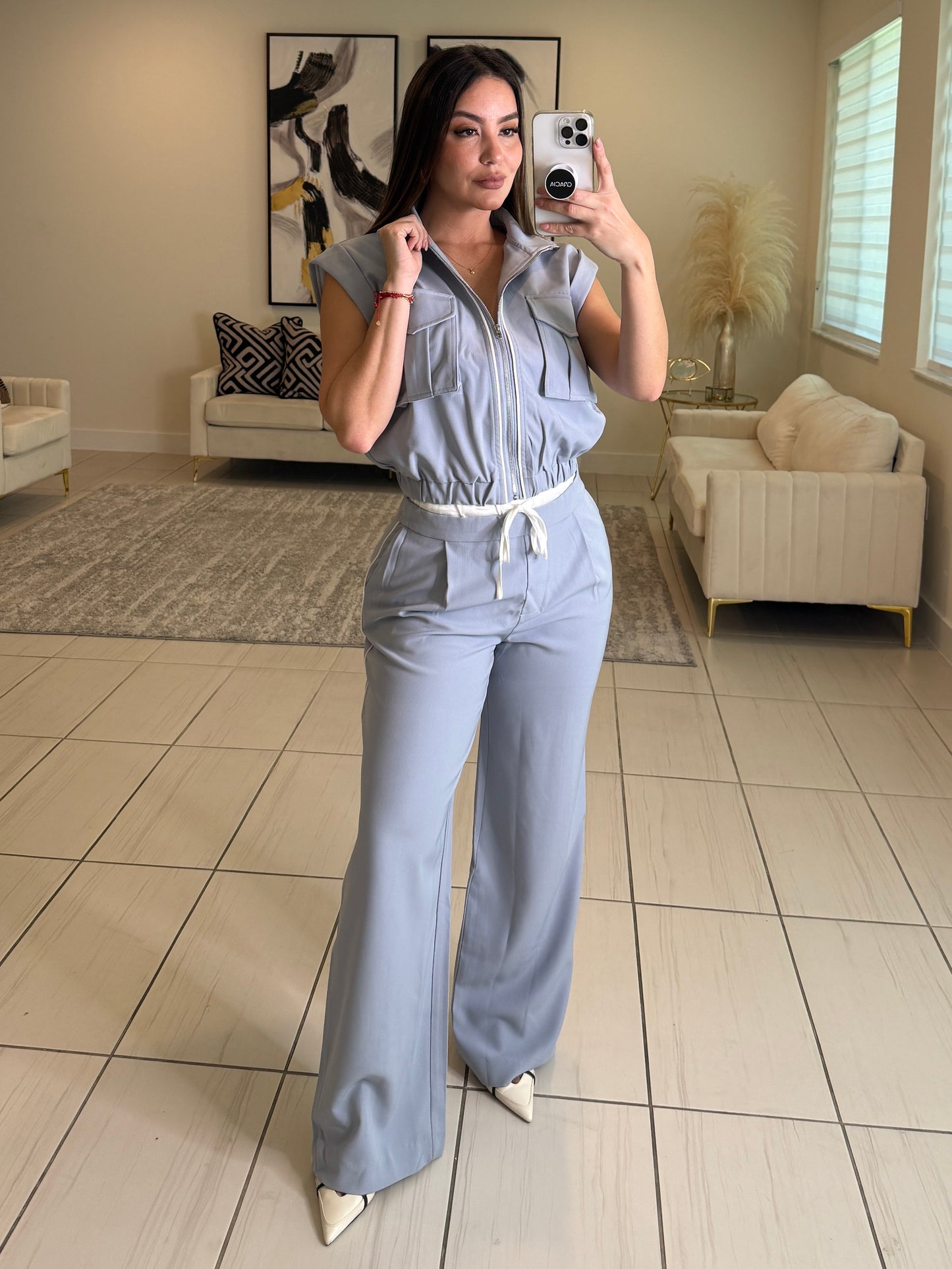The Jetsetter Light Blue Pant Set