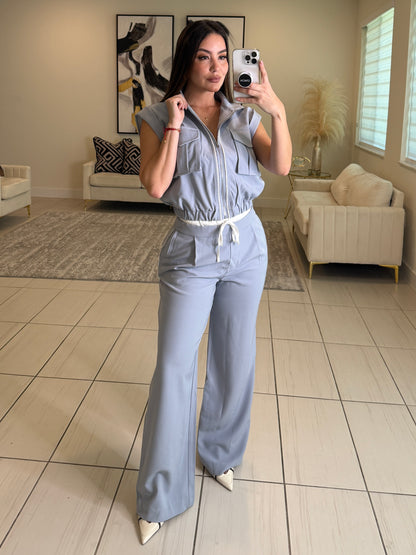 The Jetsetter Light Blue Pant Set