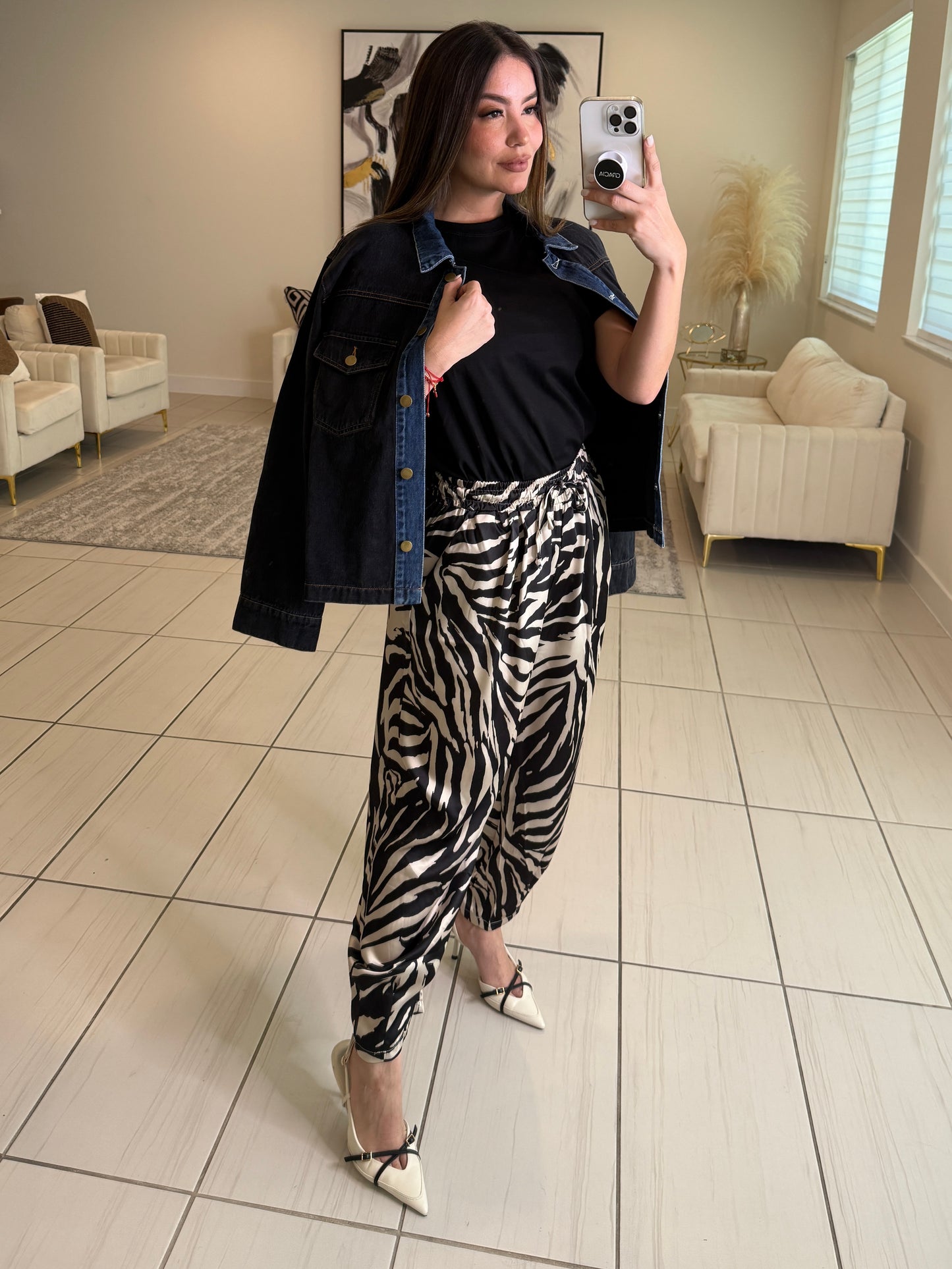 Instinct Zebra Print Balloon Pants