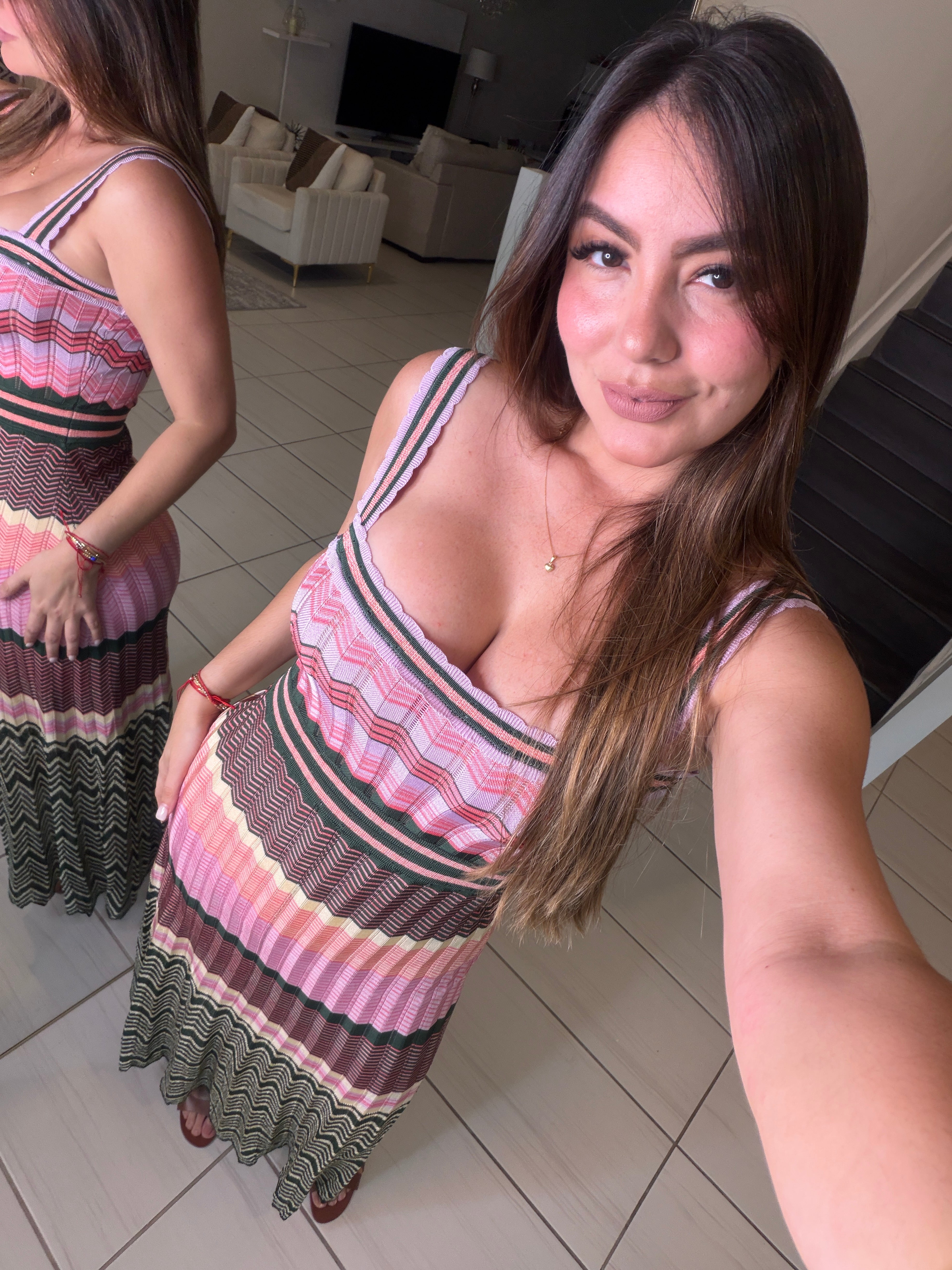 Heat Wave Colorful Knit Dress
