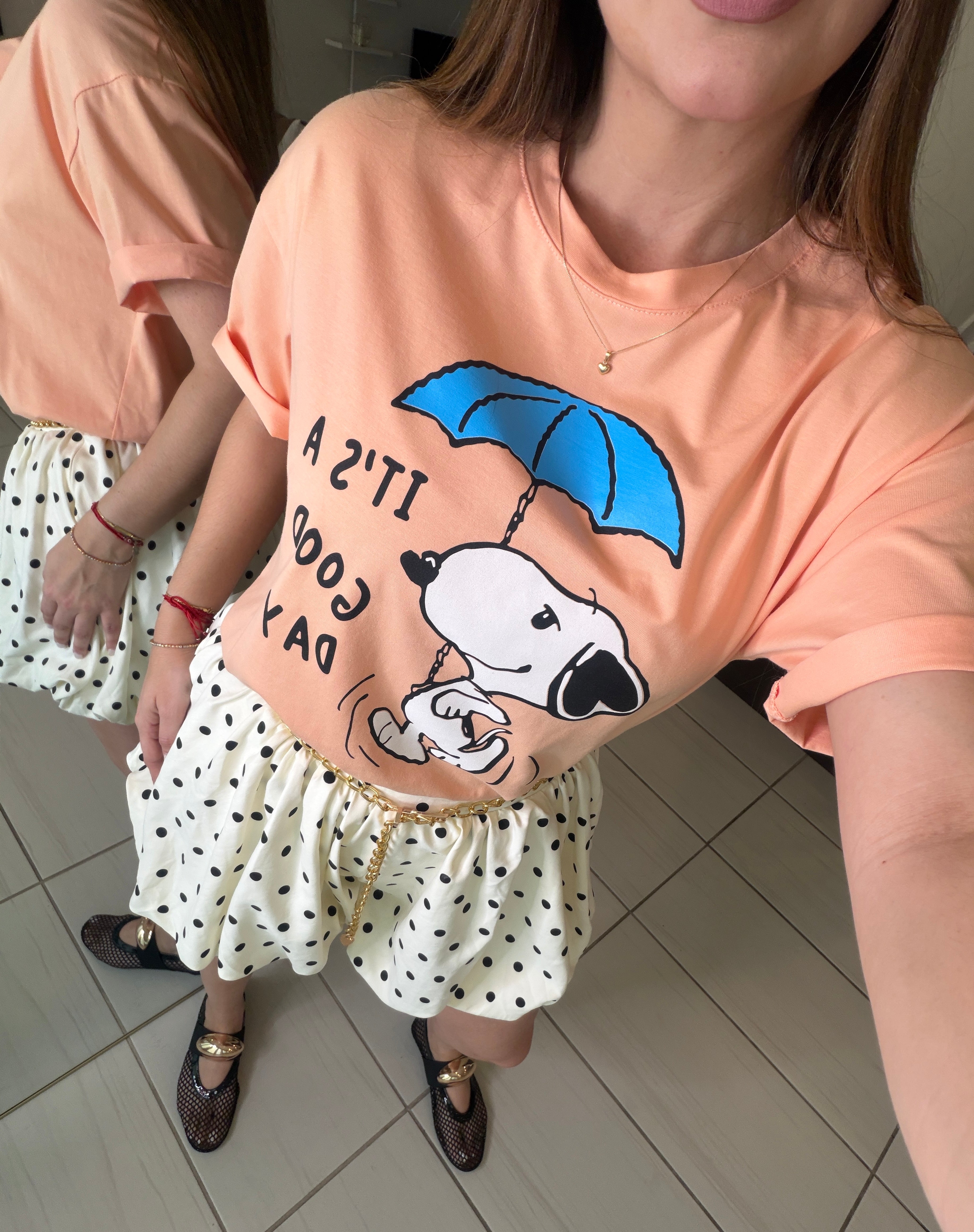 Sweetest Dots Balloon White Shorts