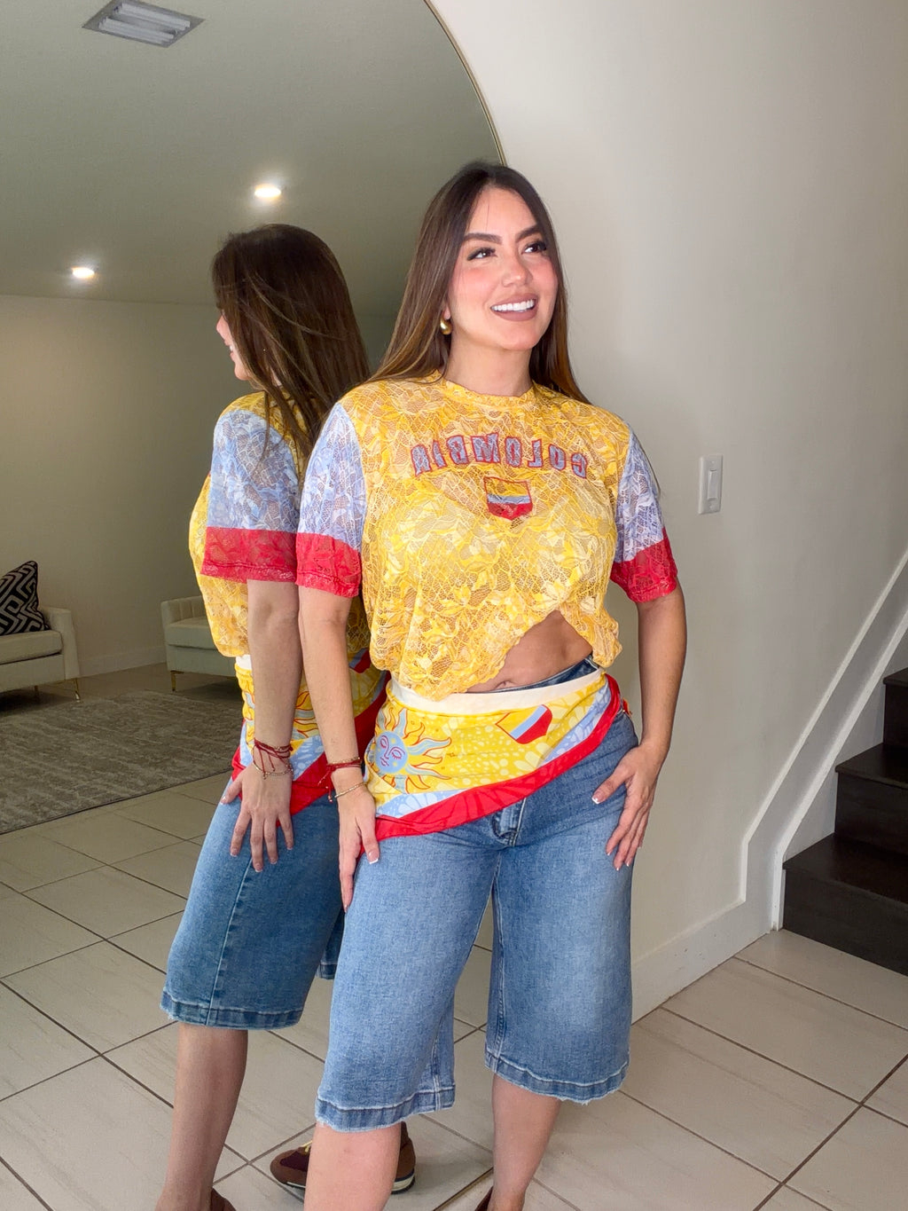 Colombia Core Lace Tshirt Set