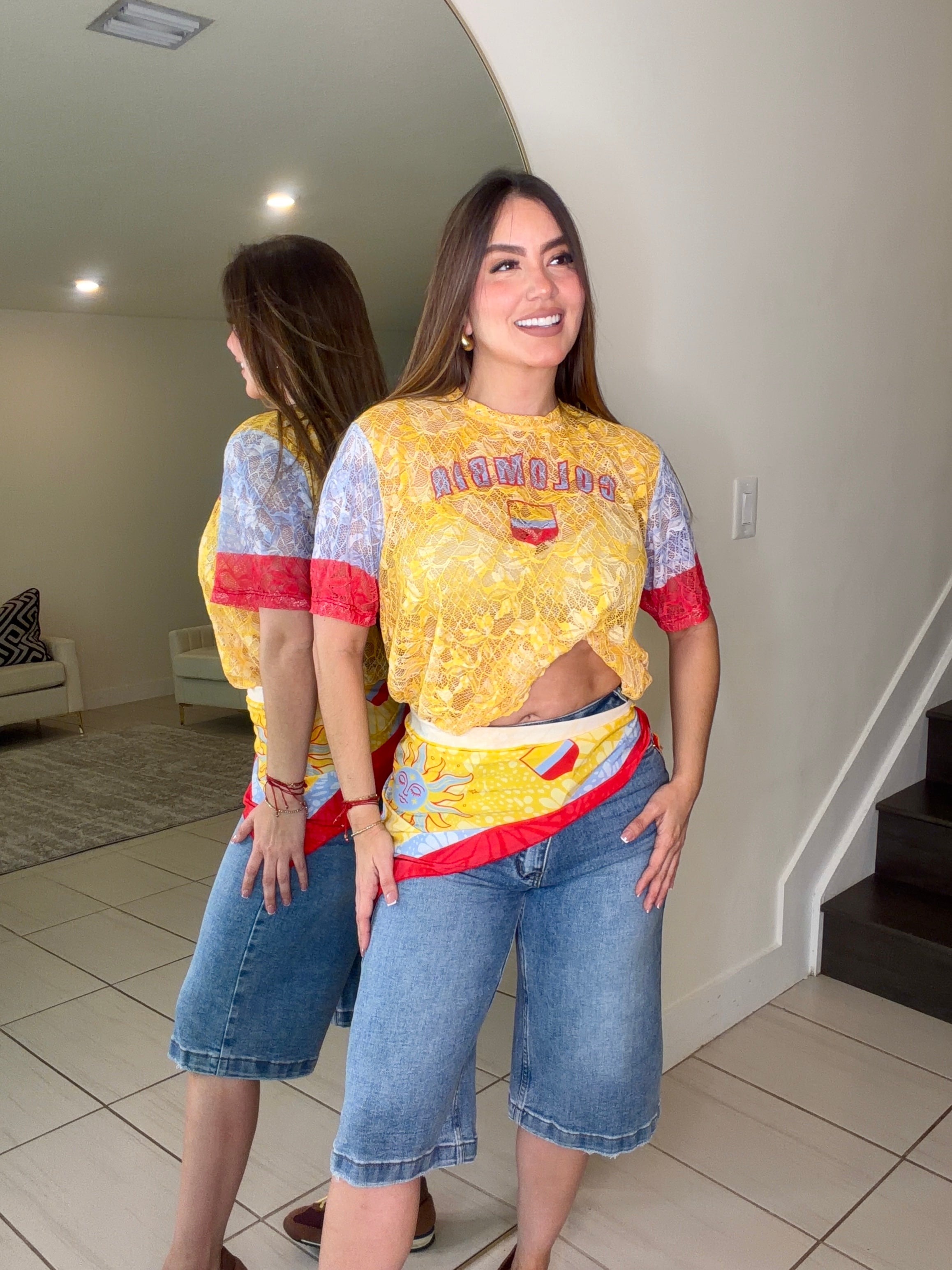Colombia Core Lace Tshirt Set