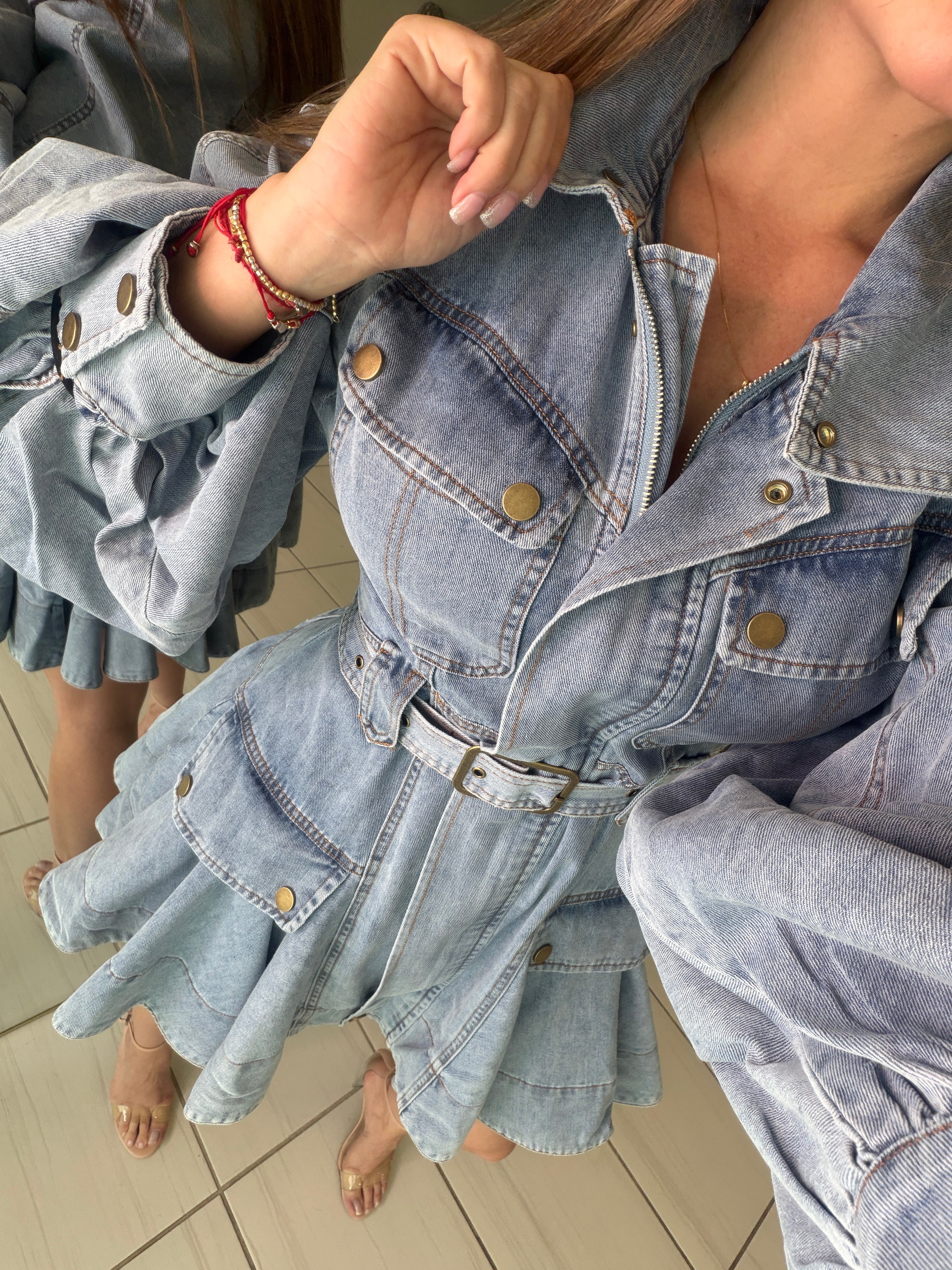 Luna Utility Denim Dress