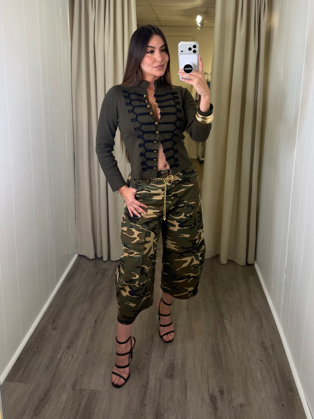 Imperial Olive Green Knit Top