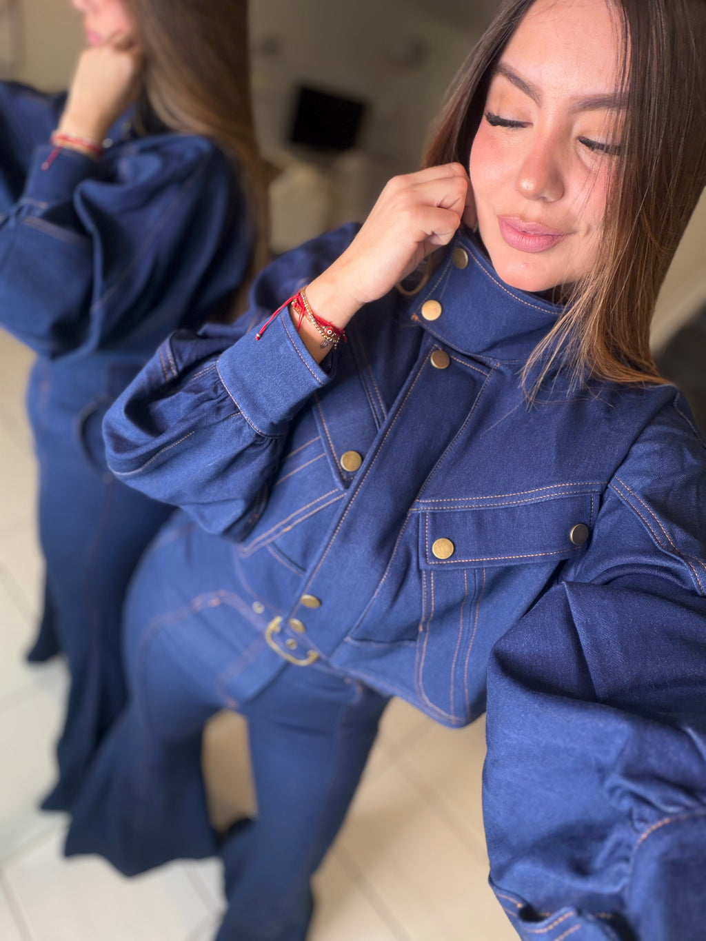 Luna Denim Utility Pant Set