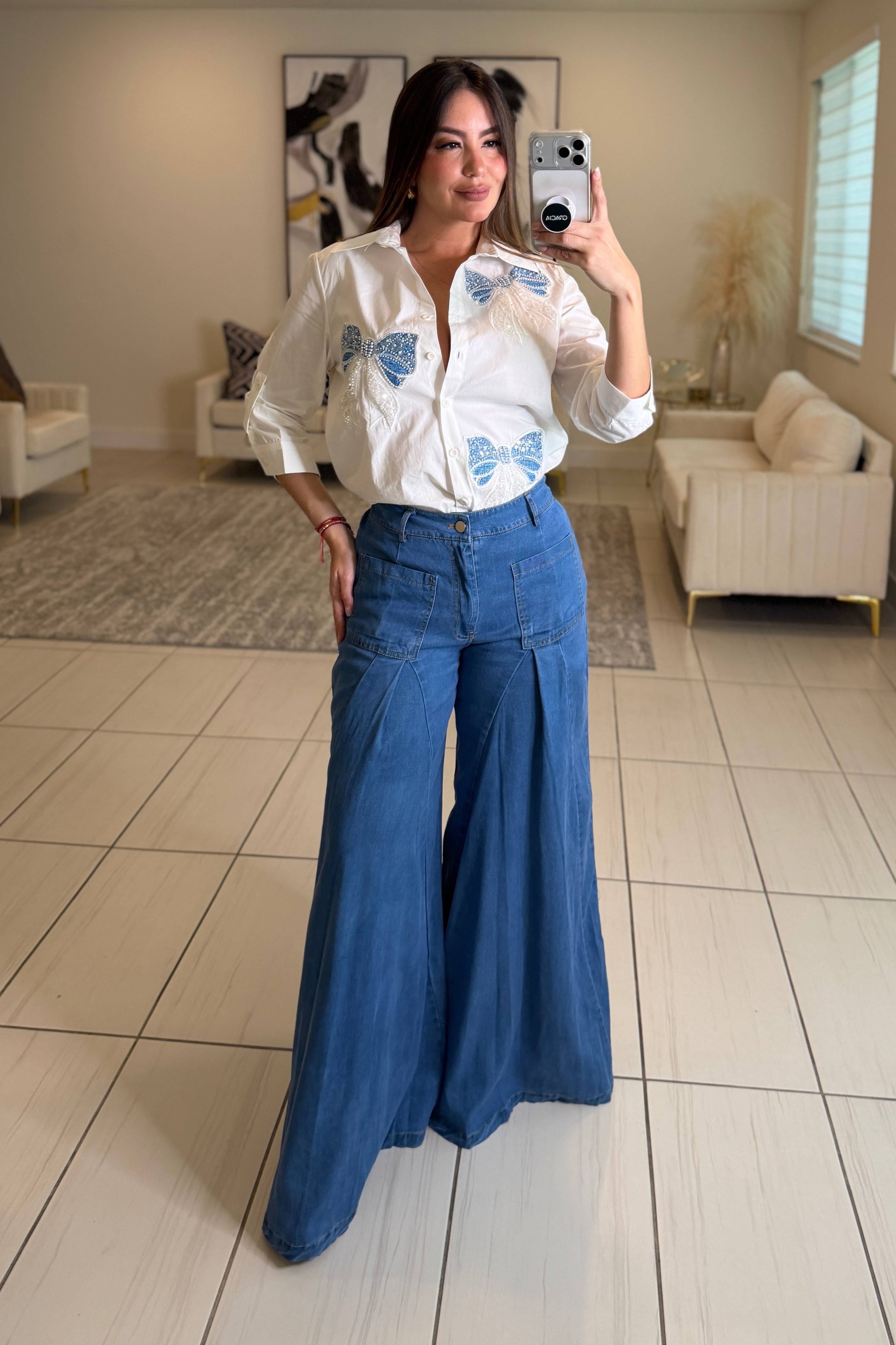 Iconic Flare Soft Denim Pants