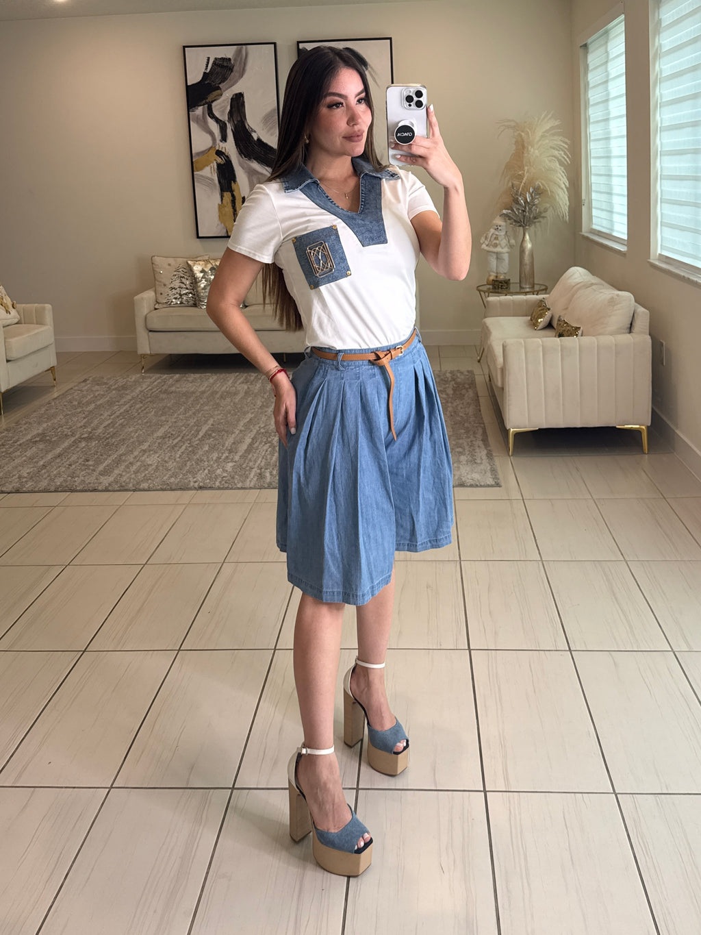 Refined Motion Blue Denim Short