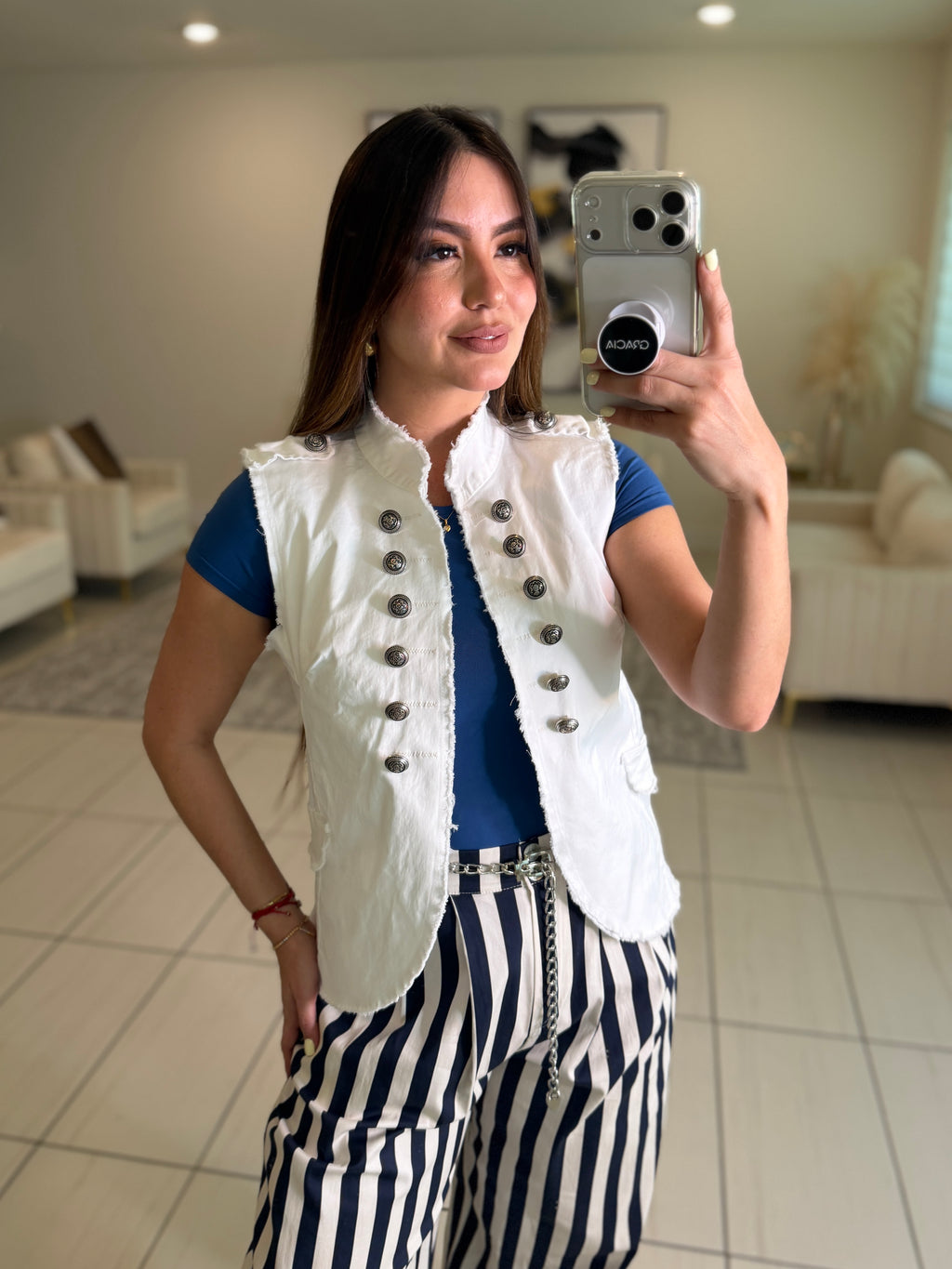 Napoleon White Vest Jacket