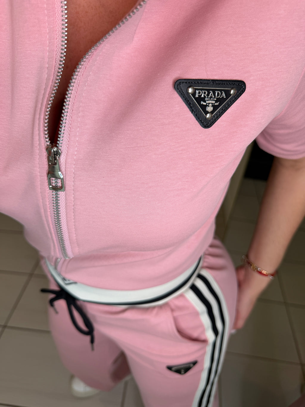Iconic Structure Pink Pant Set