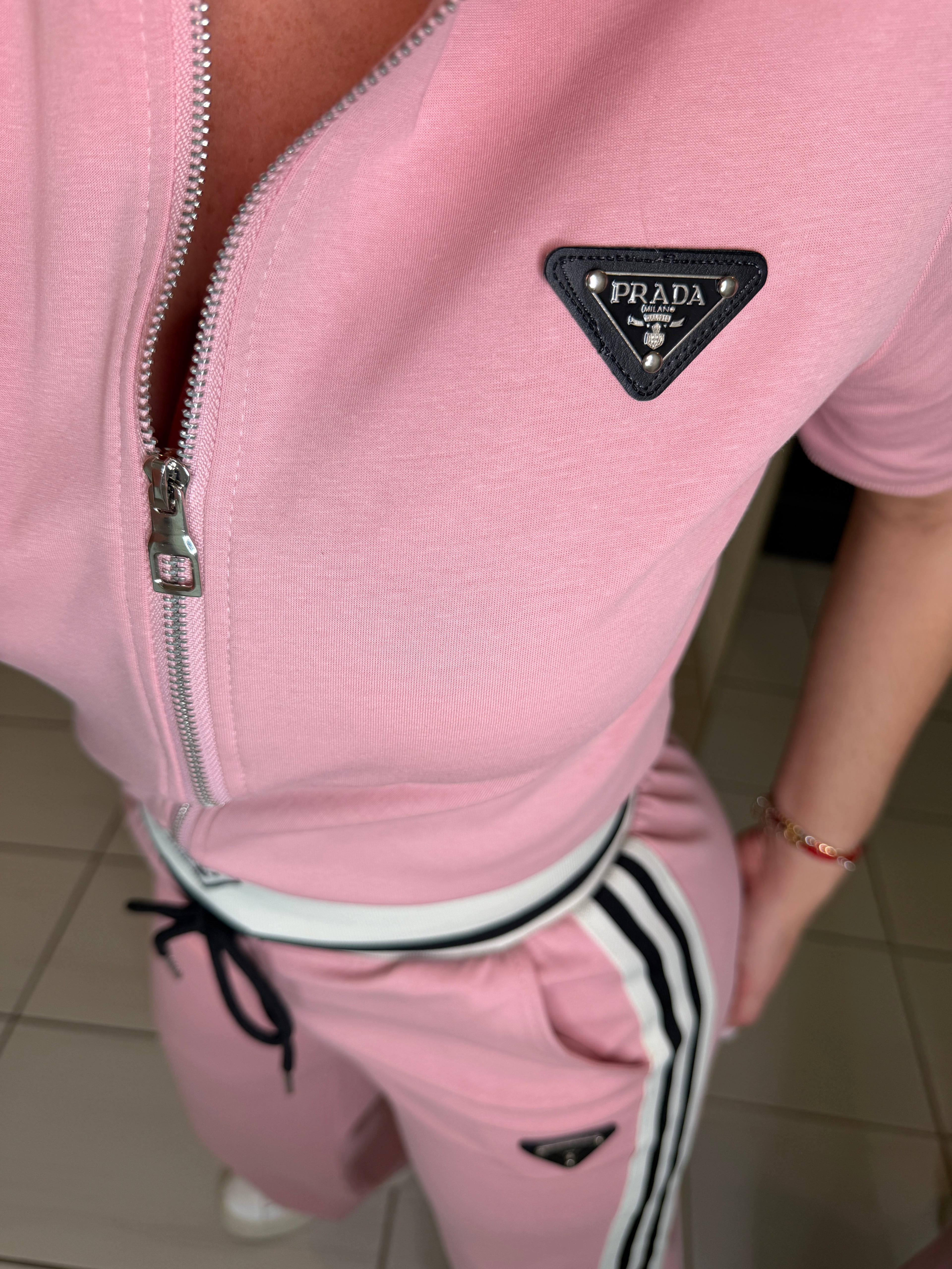 Iconic Structure Pink Pant Set