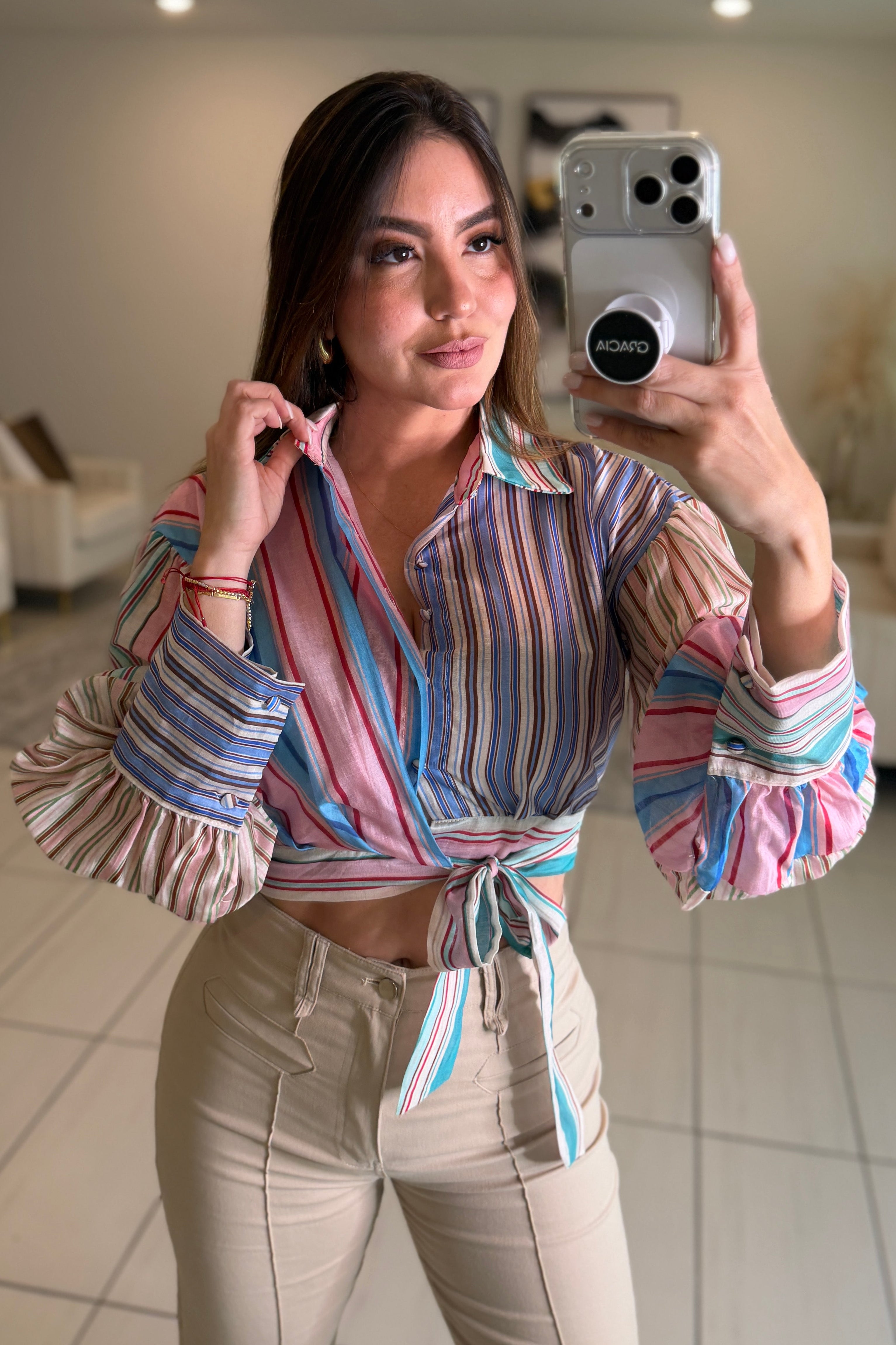 Rebellion Striped Colorful Top