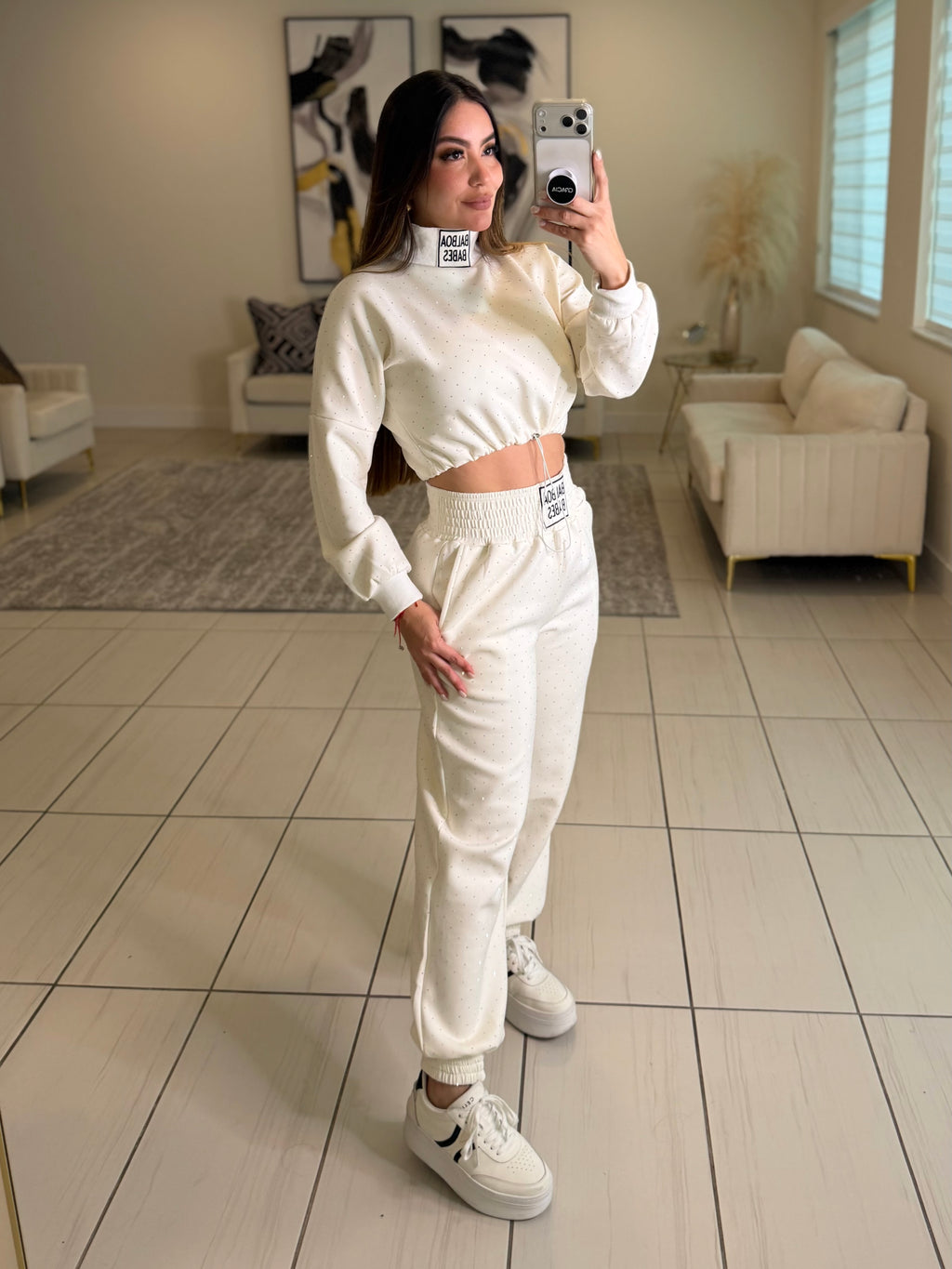 Midnight Rhinestone Ivory Set