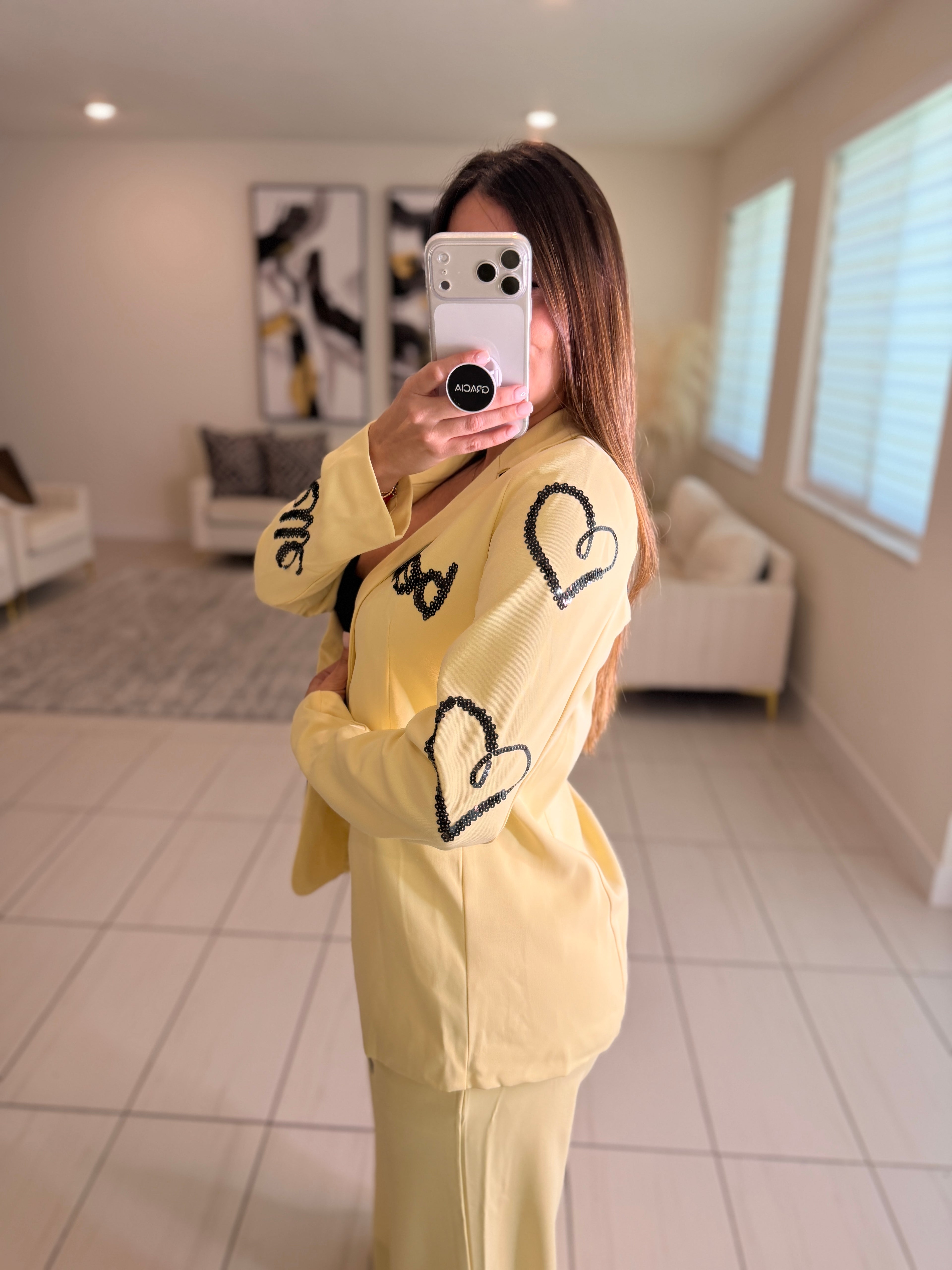Tailored Yellow Pant Set