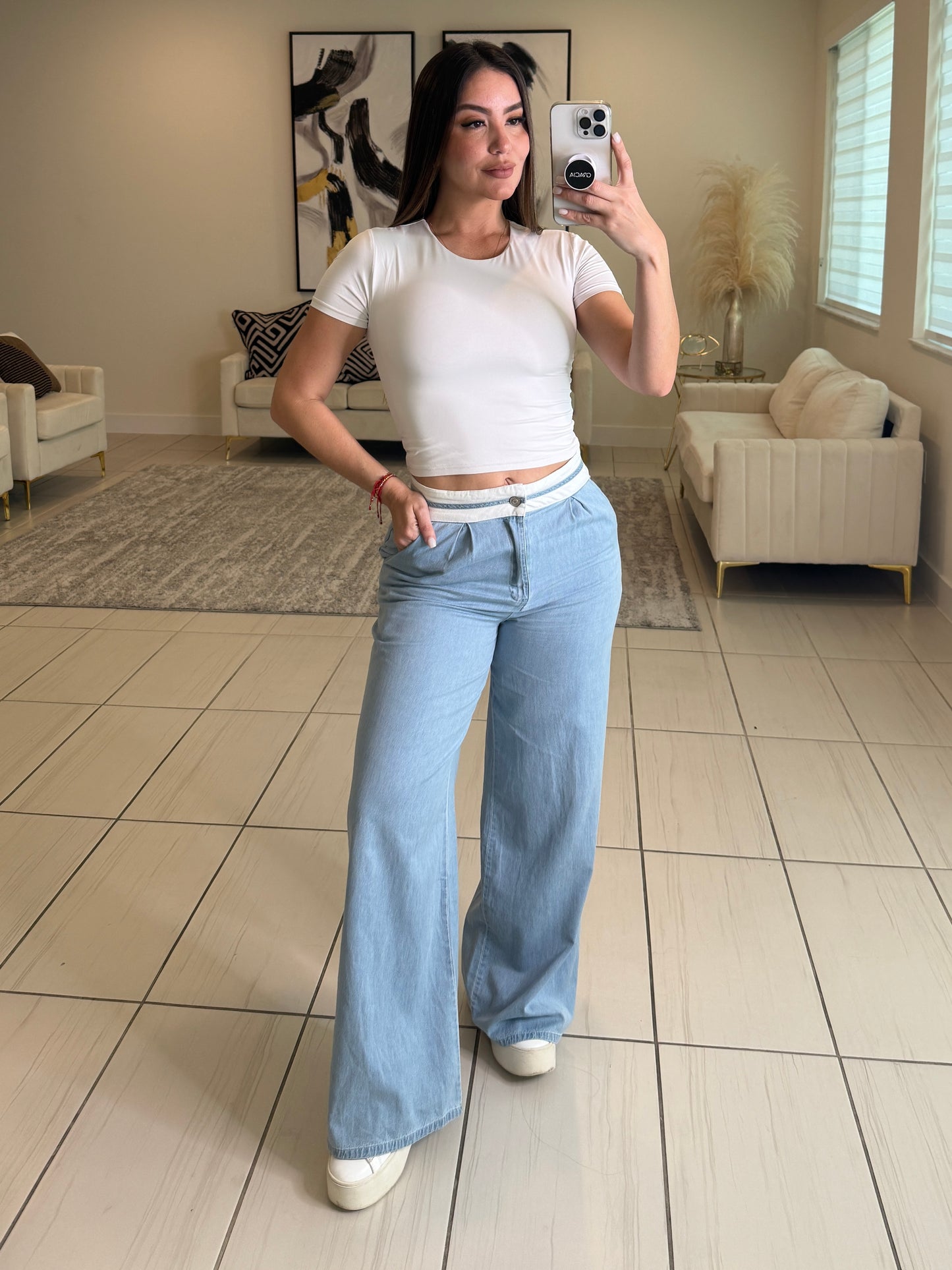 Soft Serenity White Basic Top