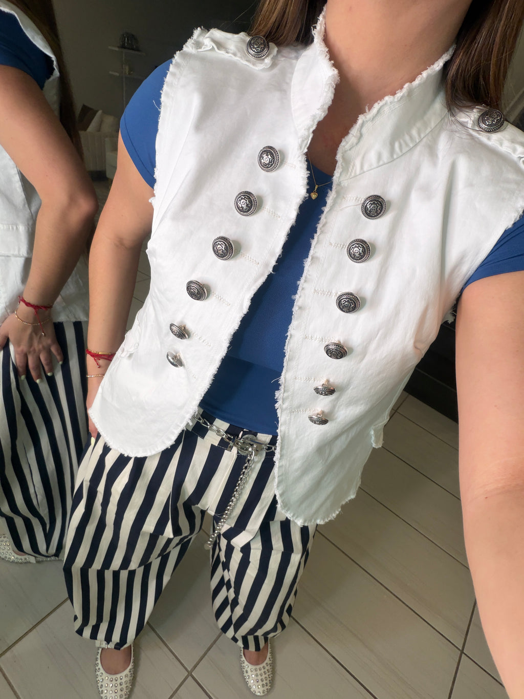 Napoleon White Vest Jacket