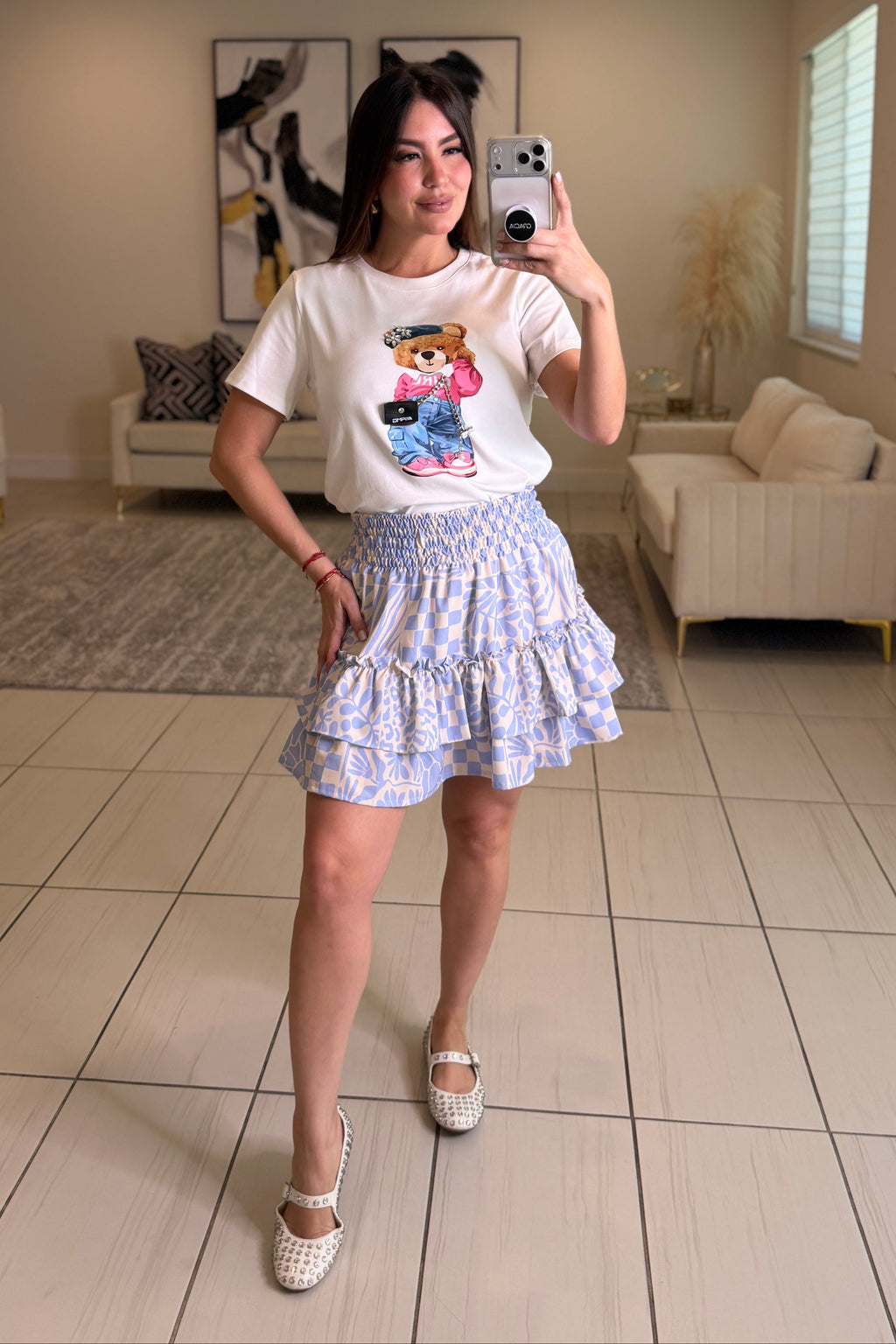 Pretty Bloom Blue Skirt