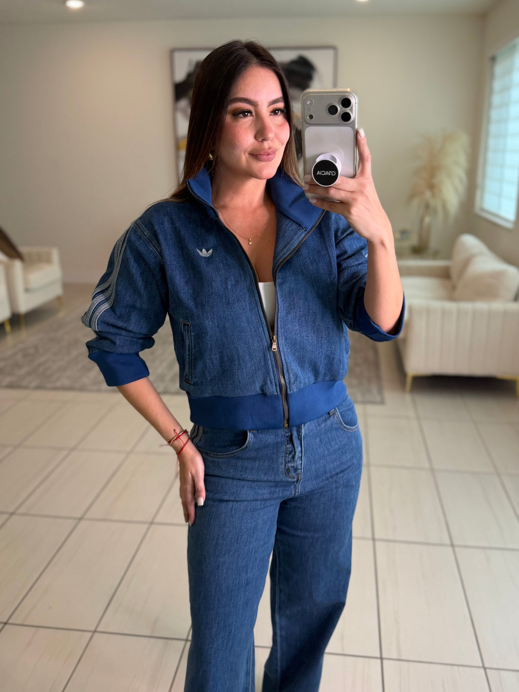 Originals Striped Denim Pant Set
