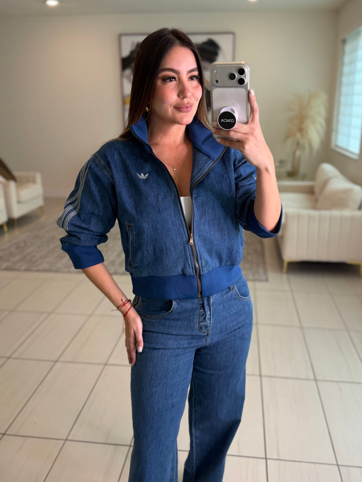 Originals Striped Denim Pant Set