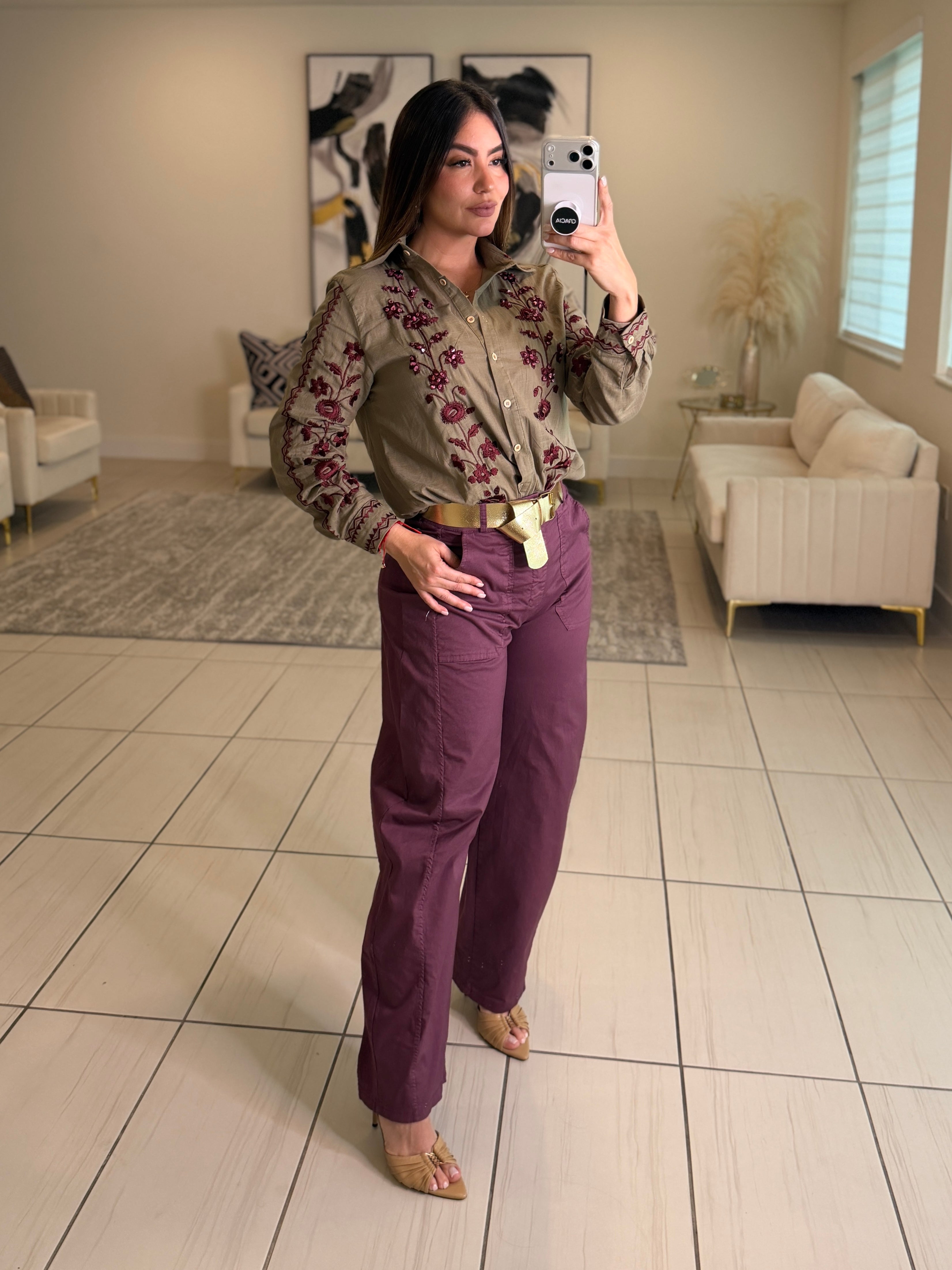 Savanna Wine Barrel Pants