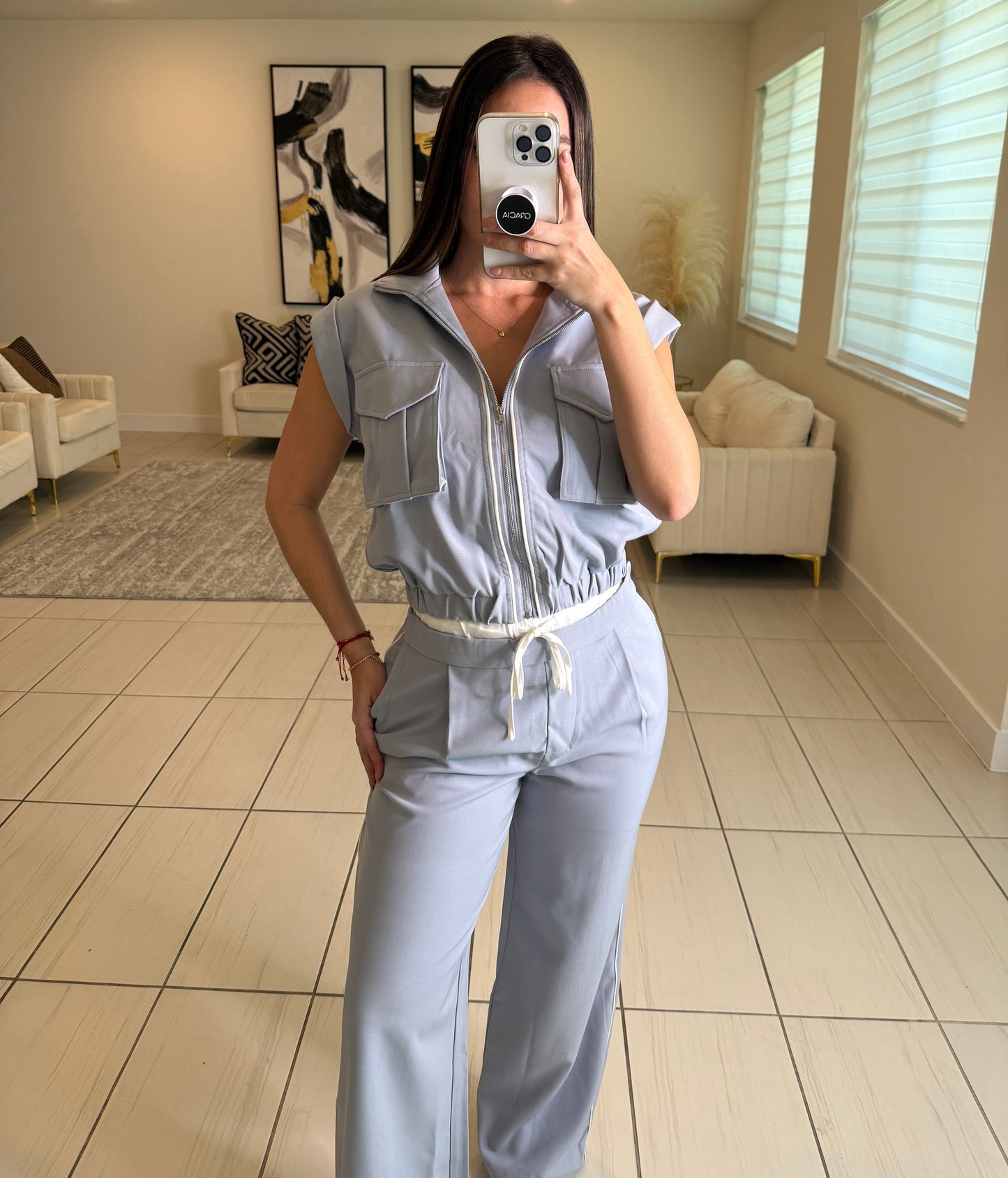 The Jetsetter Light Blue Pant Set