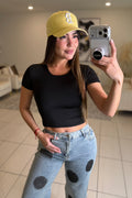 Soft Serenity Black Basic Top