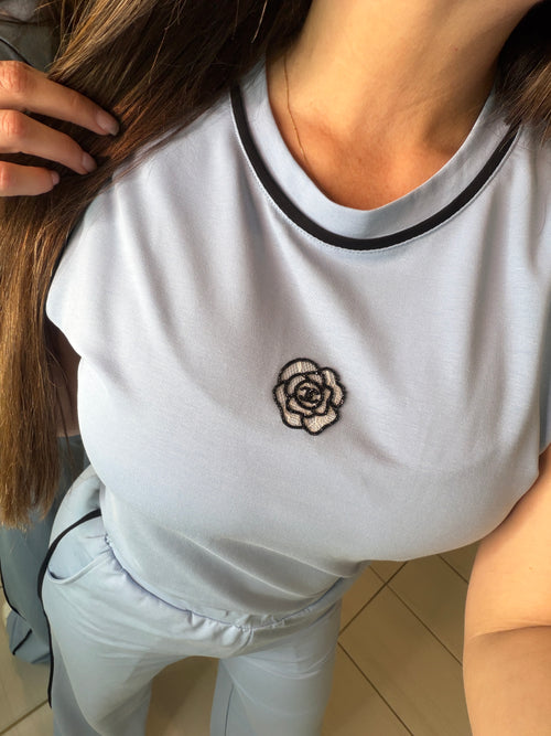 Iconic Muse Light Blue Pant Set