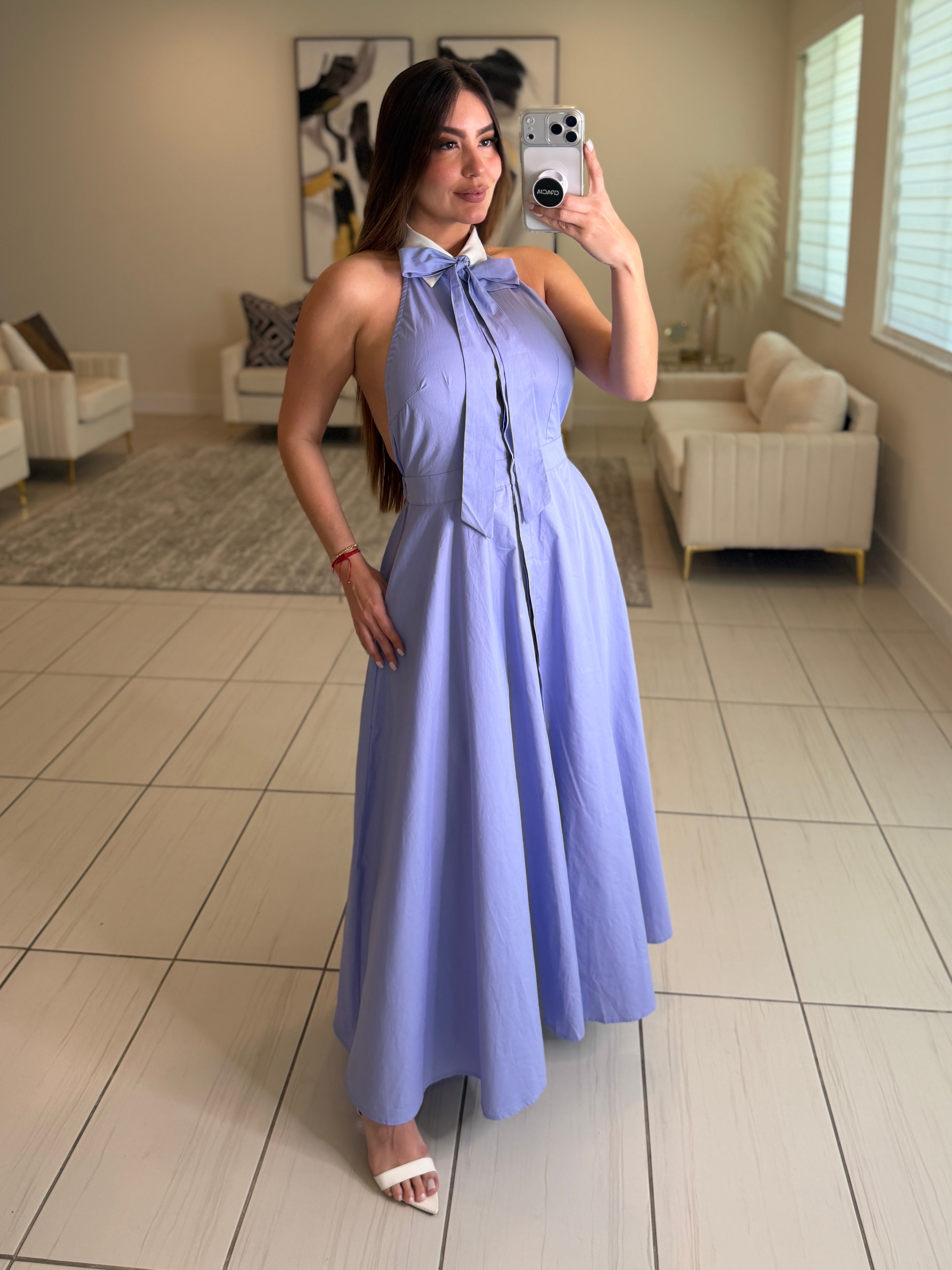 Spring Serene Blue Dress