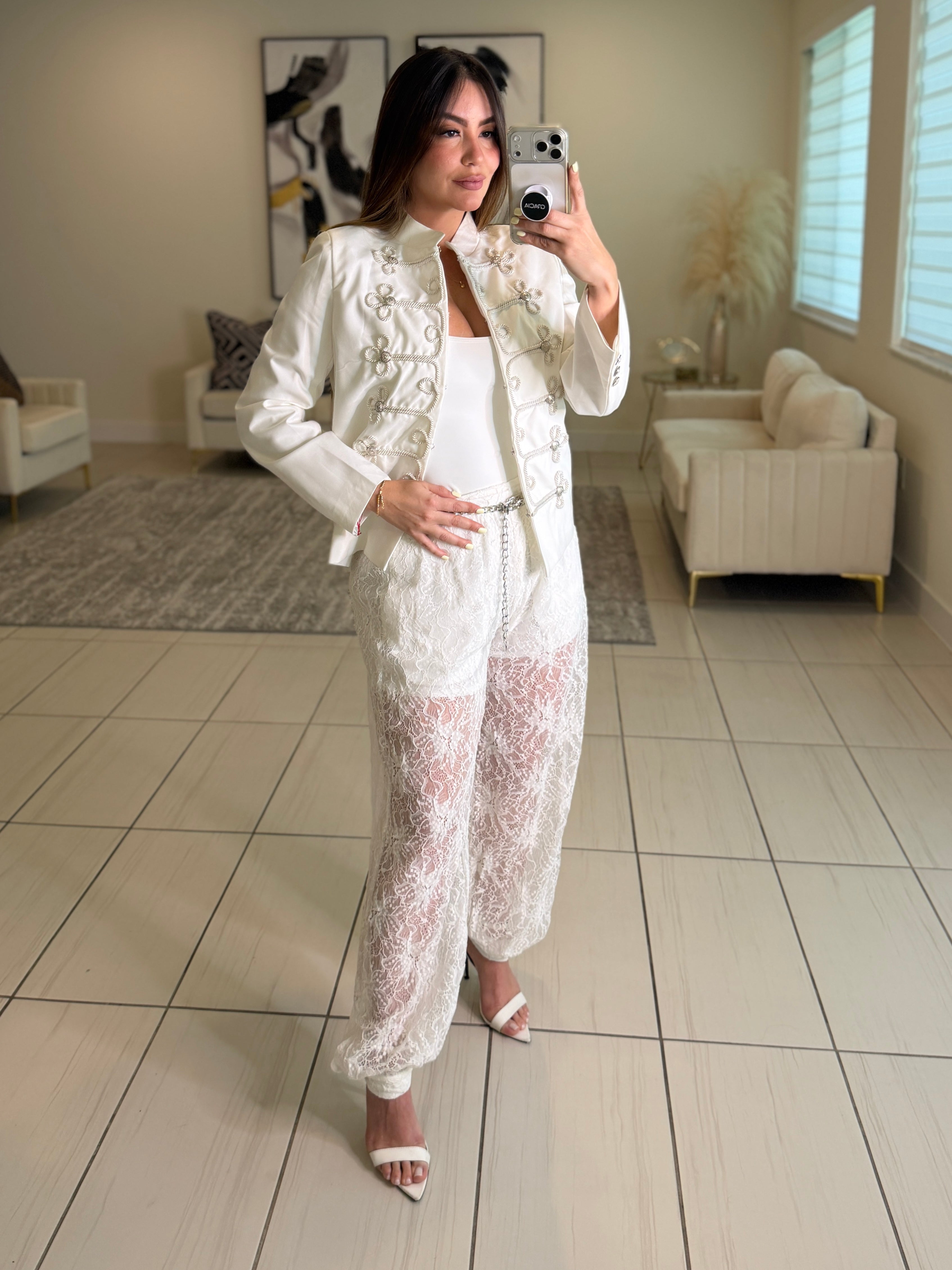 Napoleon White Blazer