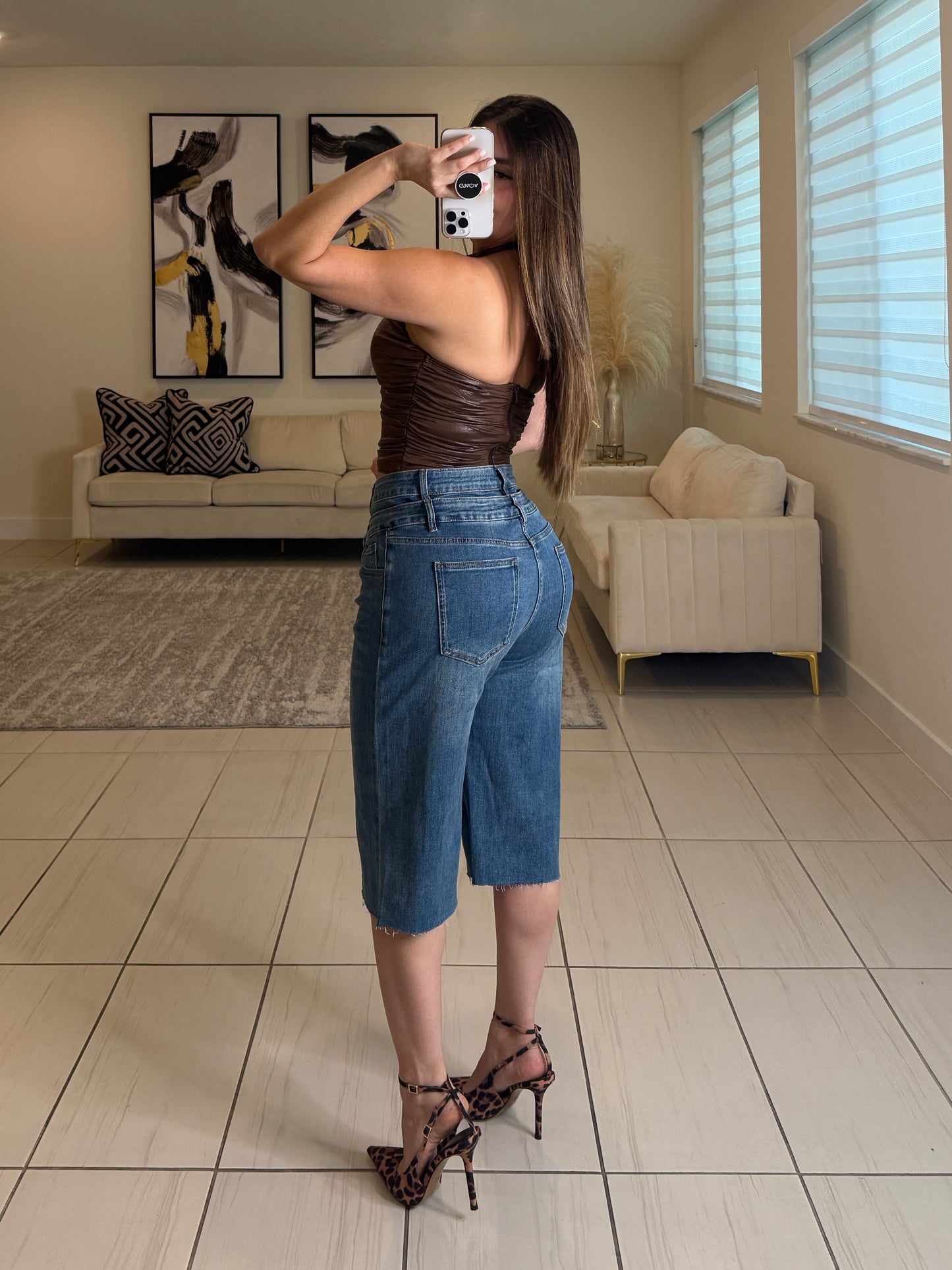 Ruched Muse Brown Top